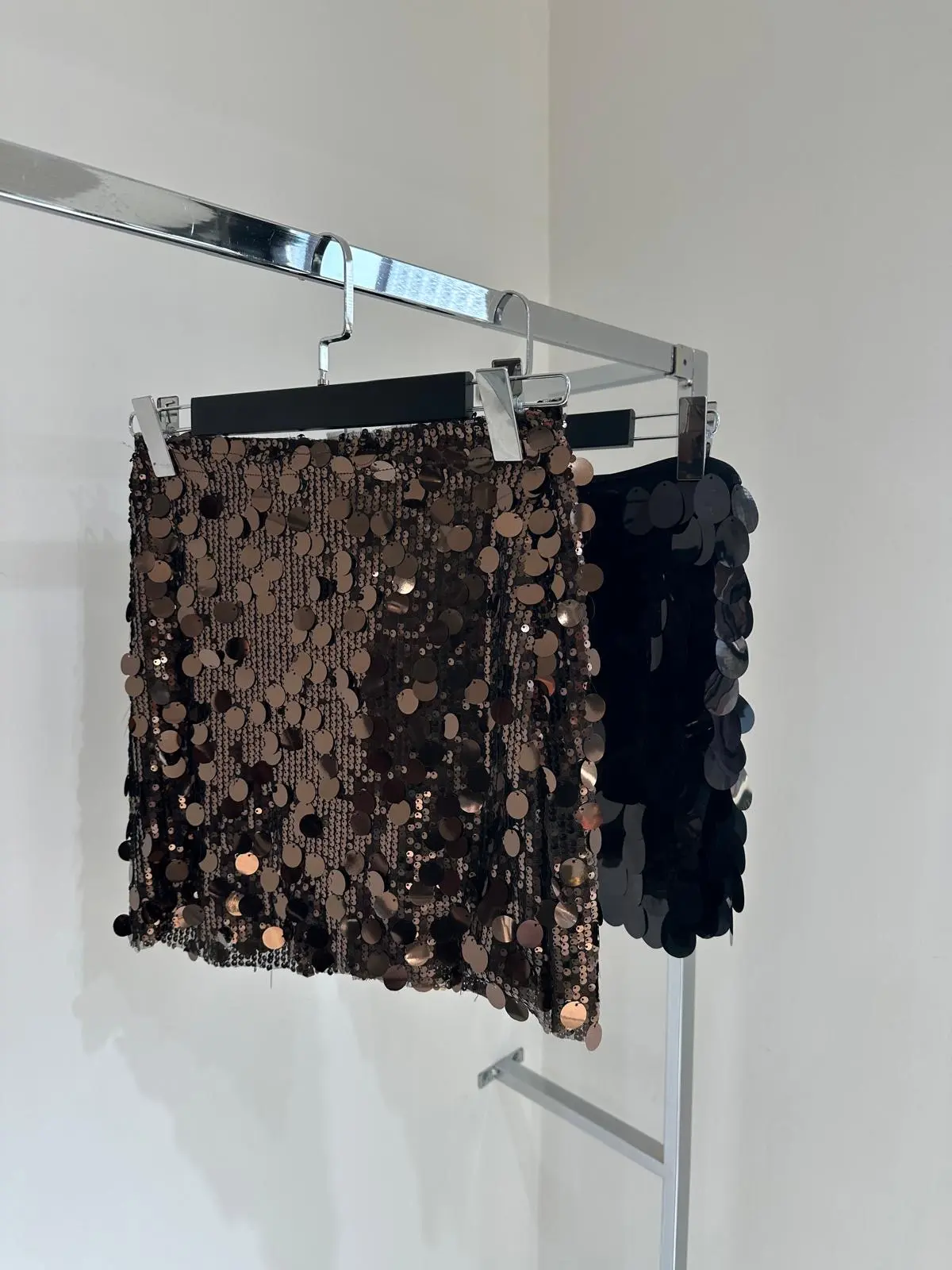 KOYU KAHVERENGİ PAYET ETEK