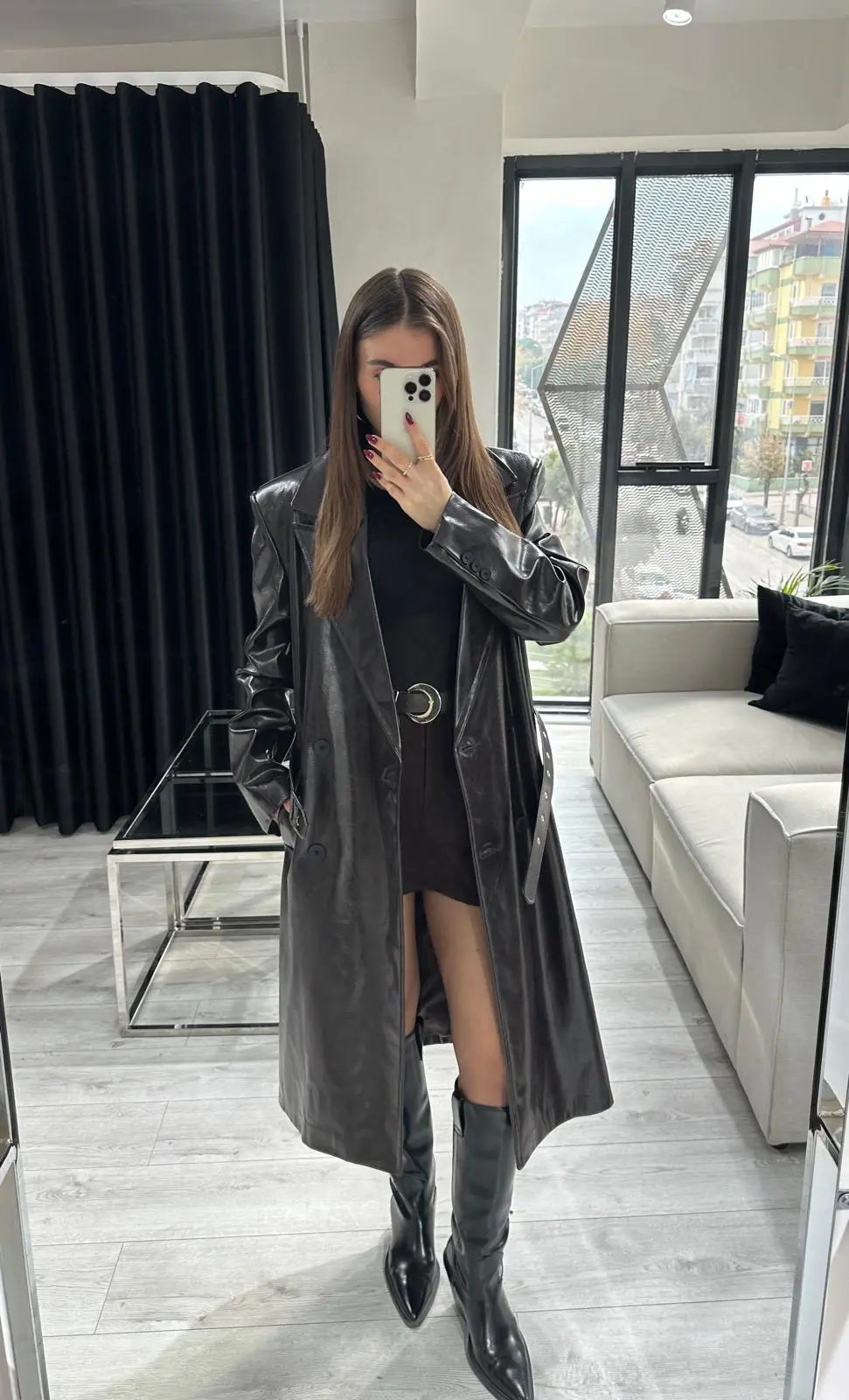 PREMİUM PARLAK ACI KAHVE DERİ CEKET 