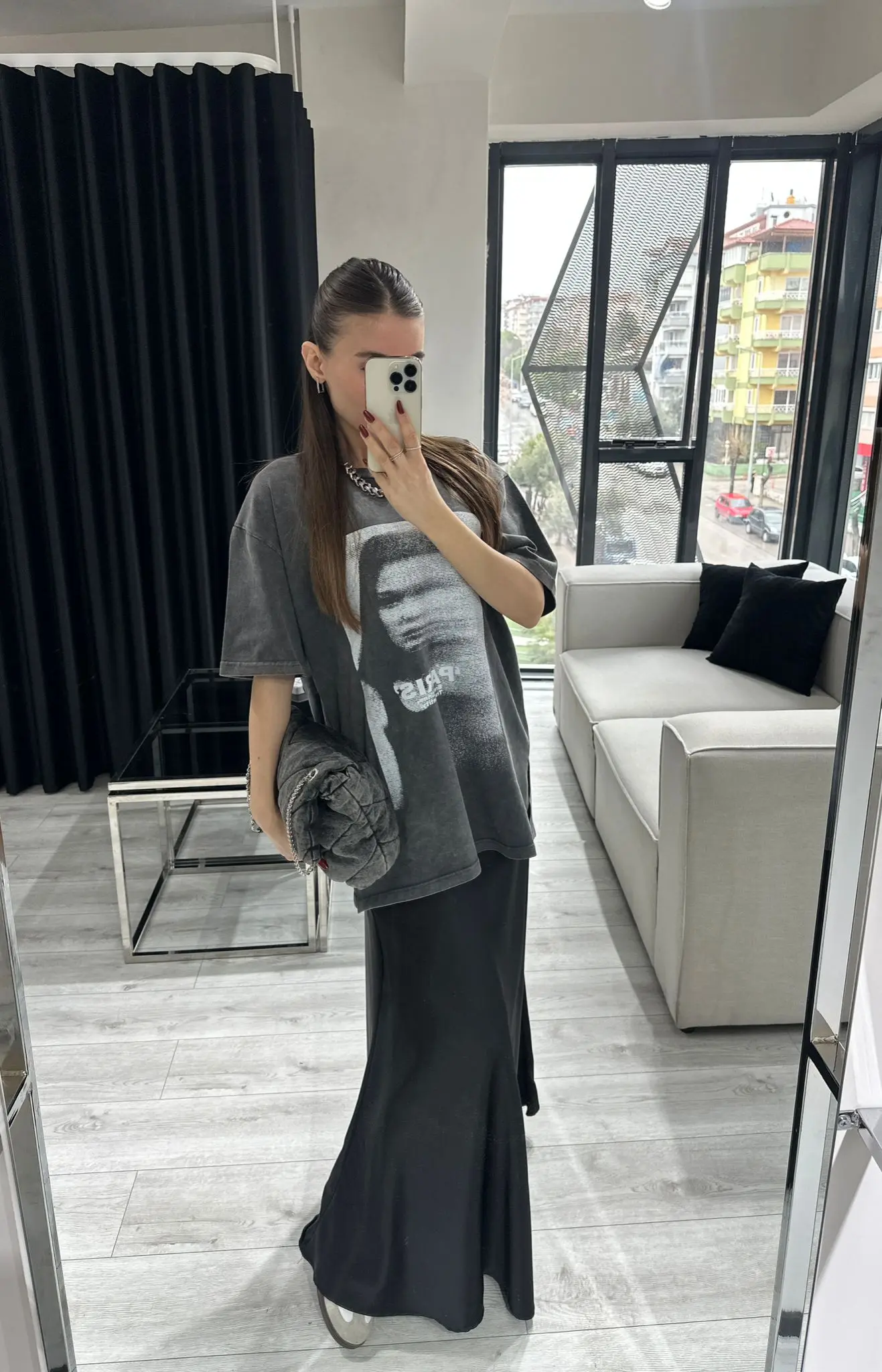 BELİ LASTİKLİ MAXİ SATEN ETEK