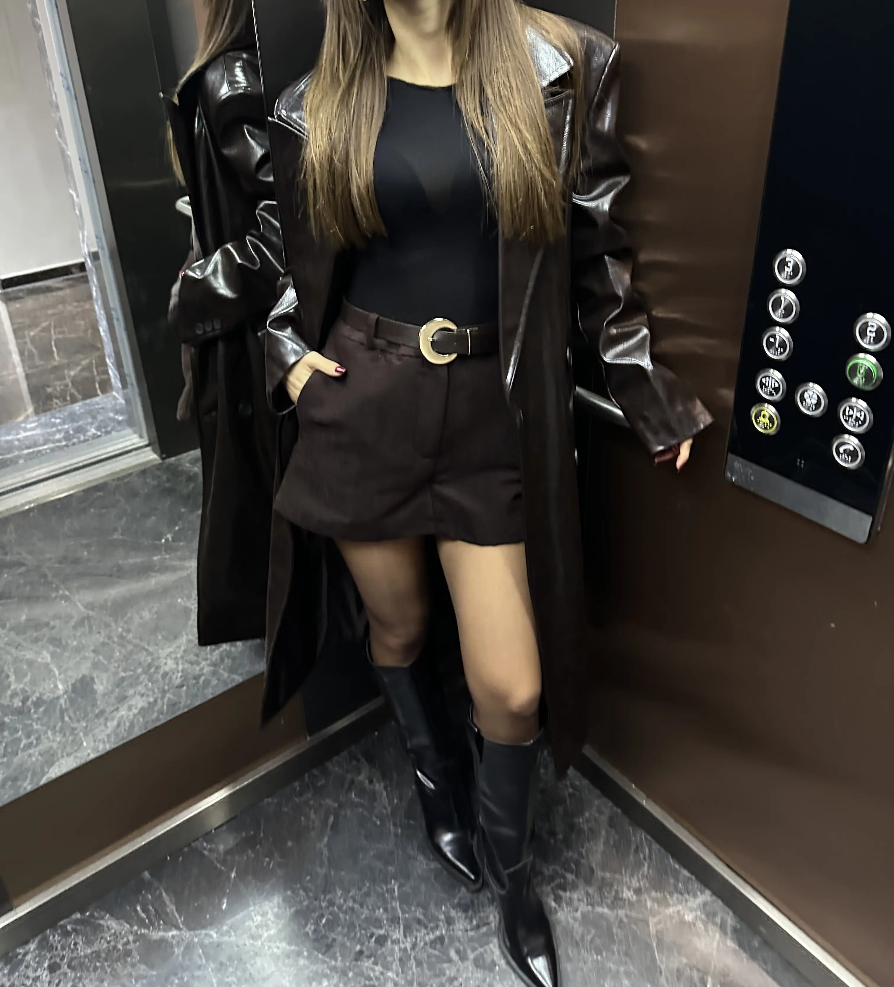 KADİFE ACI KAHVE ŞORT ETEK