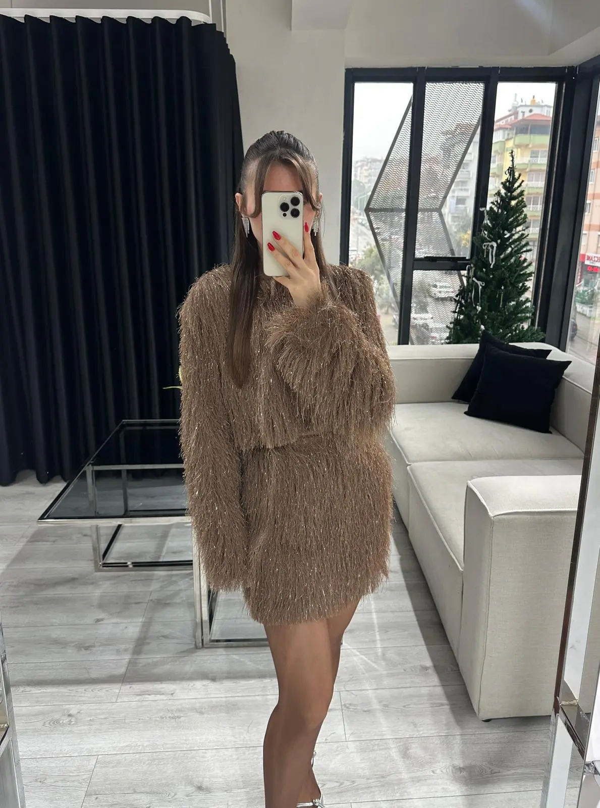 SİMLİ SAÇAKLI ETEK BLUZ TAKIM