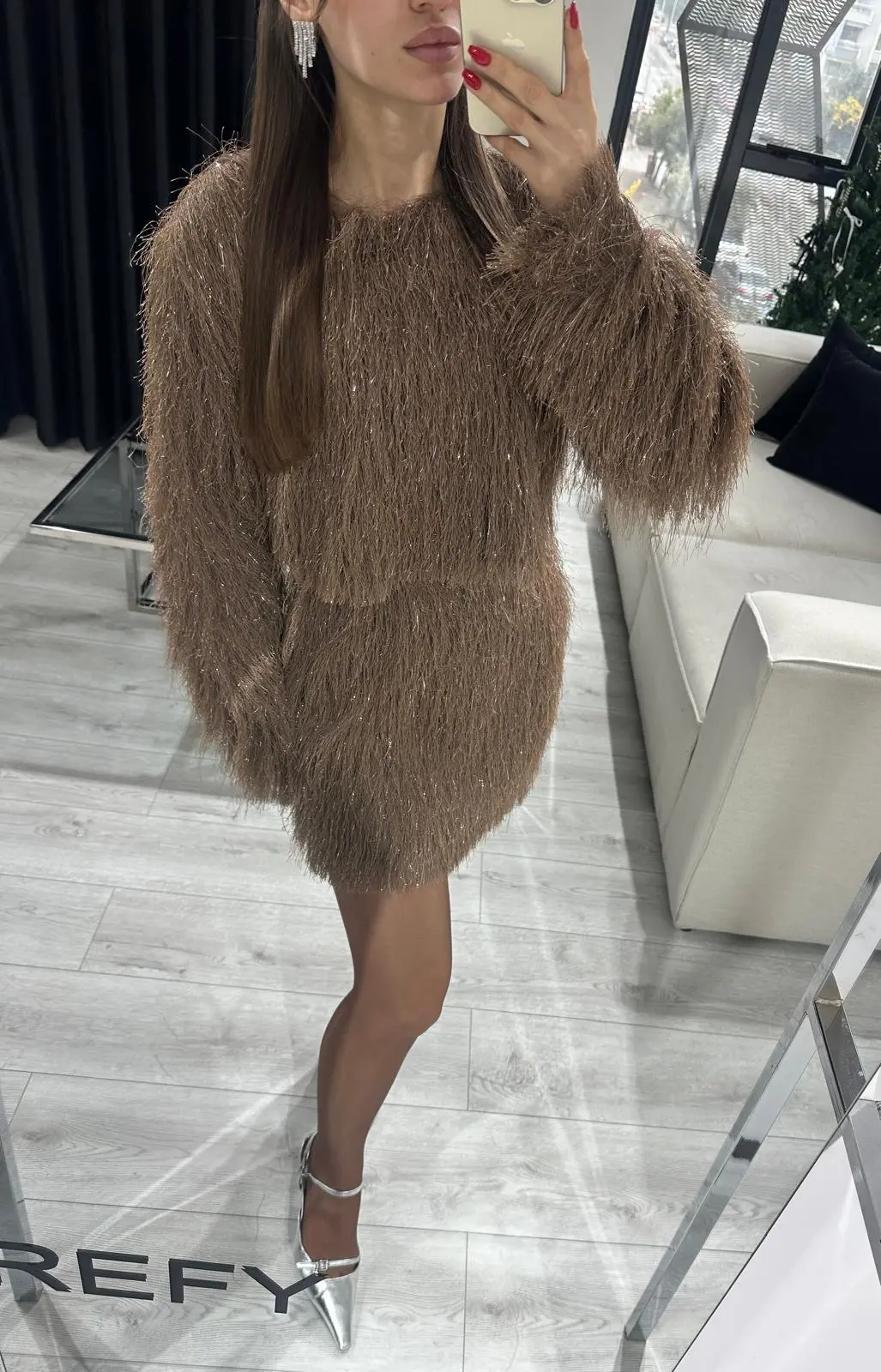 SİMLİ SAÇAKLI ETEK BLUZ TAKIM