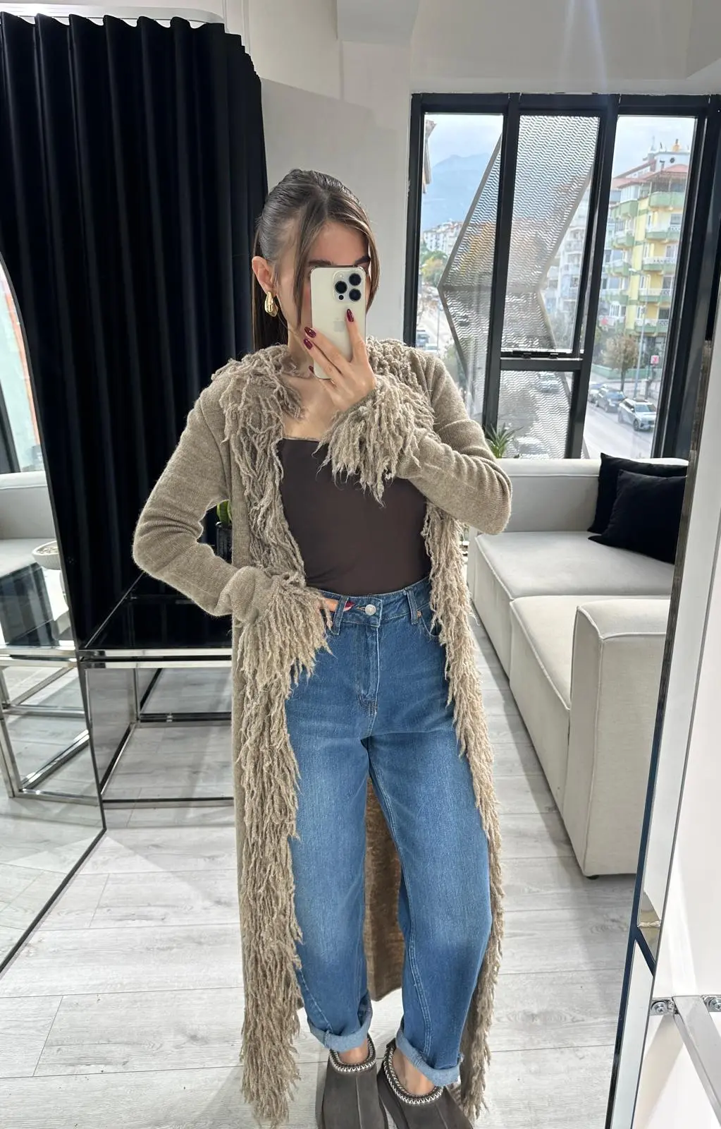 VİZON PÜSKÜLLÜ HIRKA