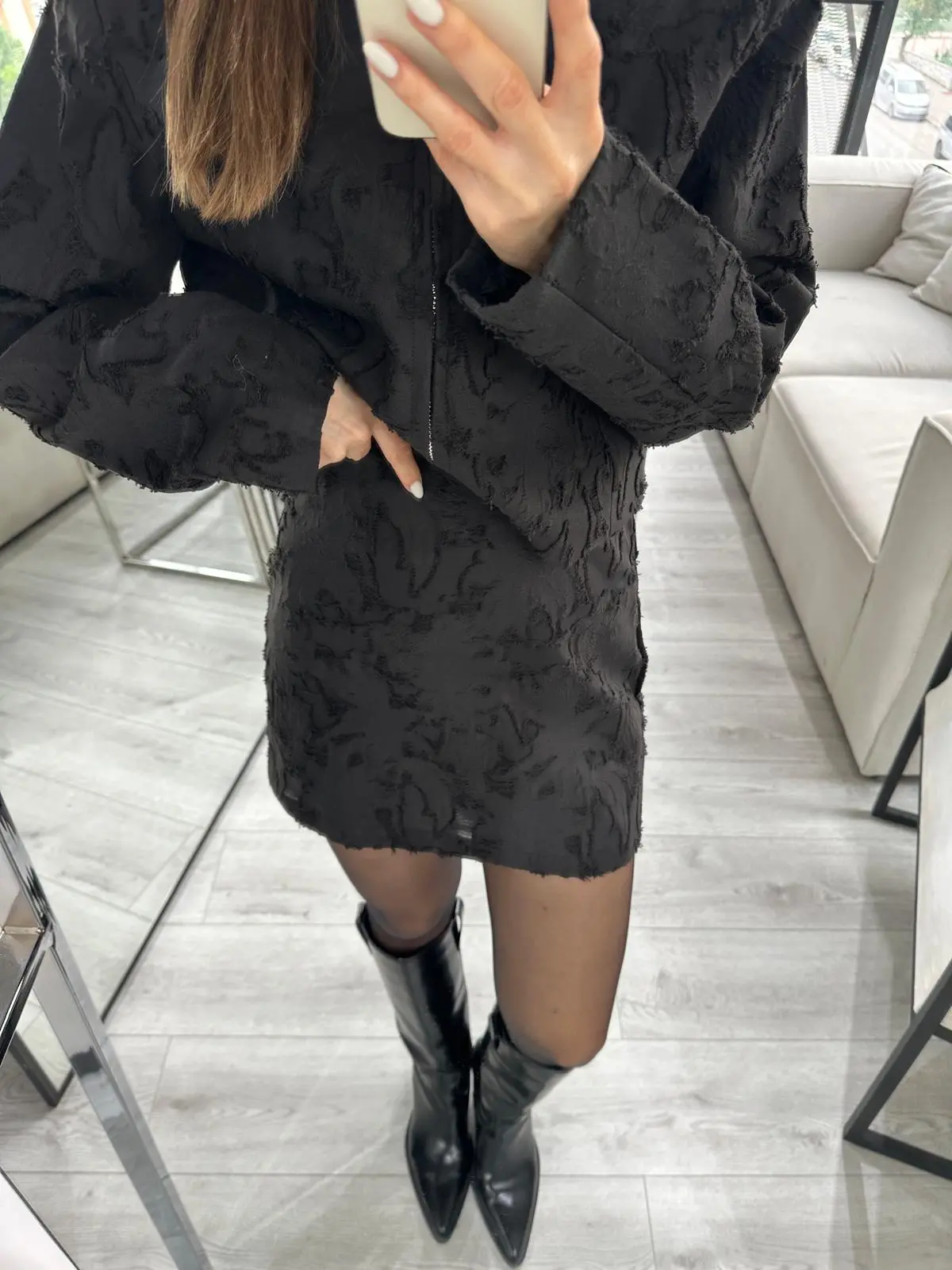 SİYAH DOKULU TASARIM TAKIM
