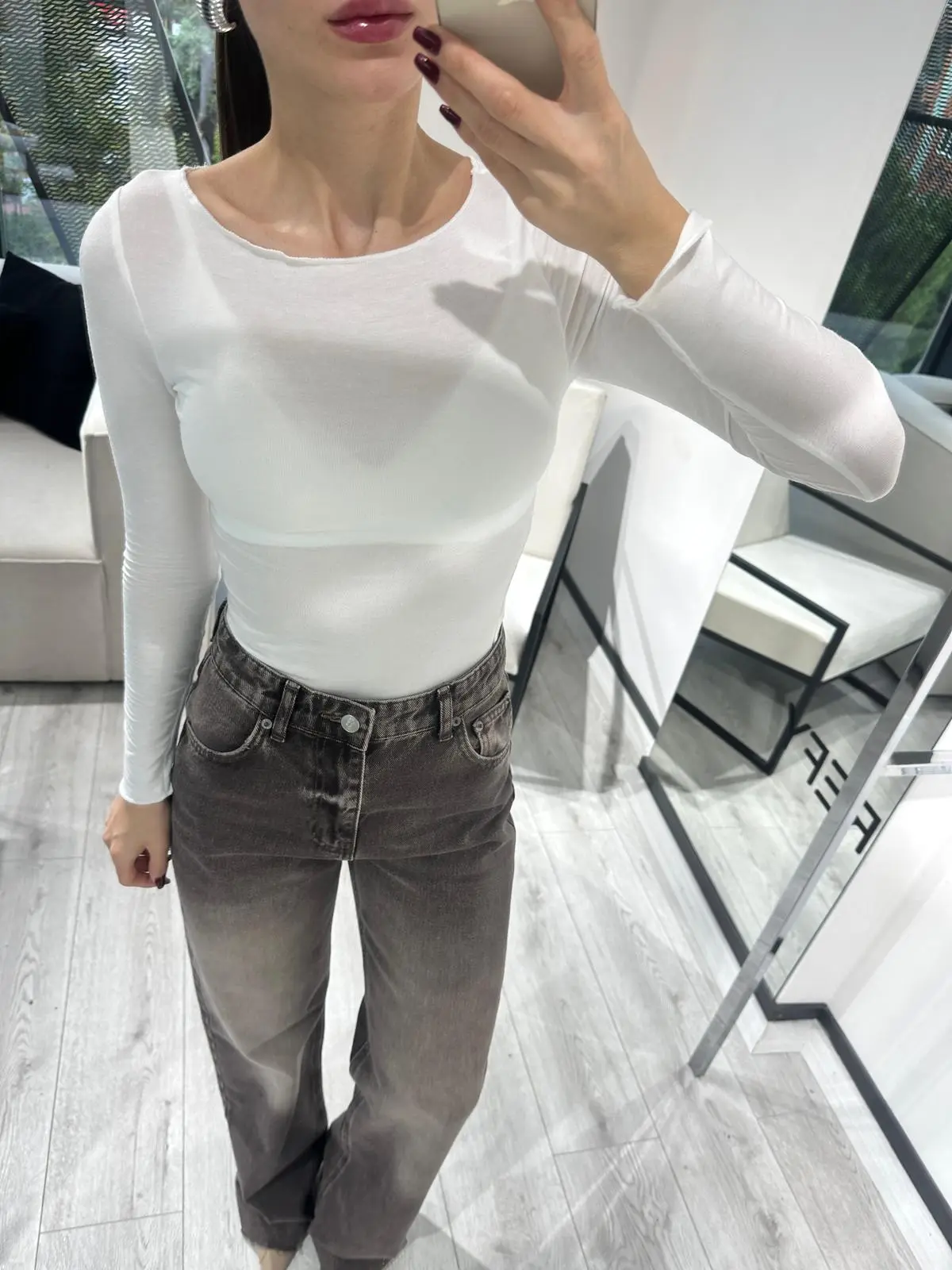 TRANSPARAN BEYAZ BLUZ