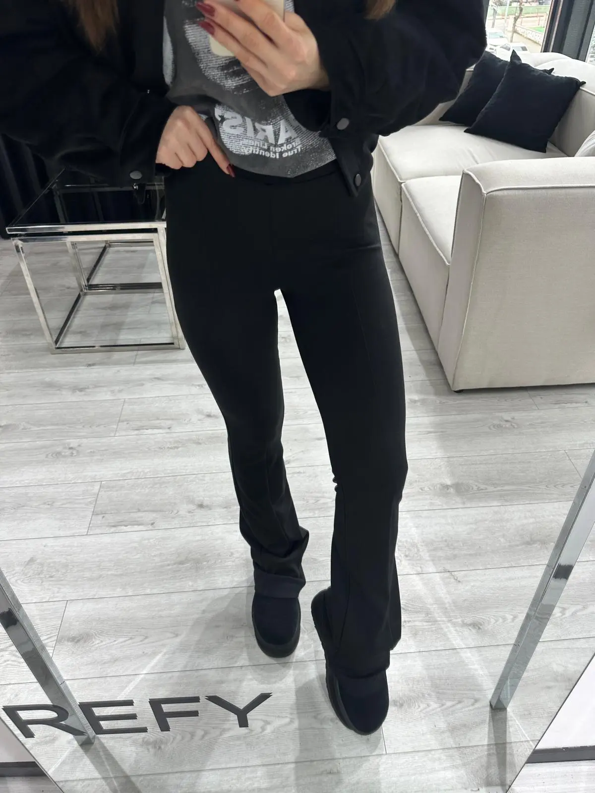 ÖNDEN ÇİMA DETAYLI TAYT PANTALON