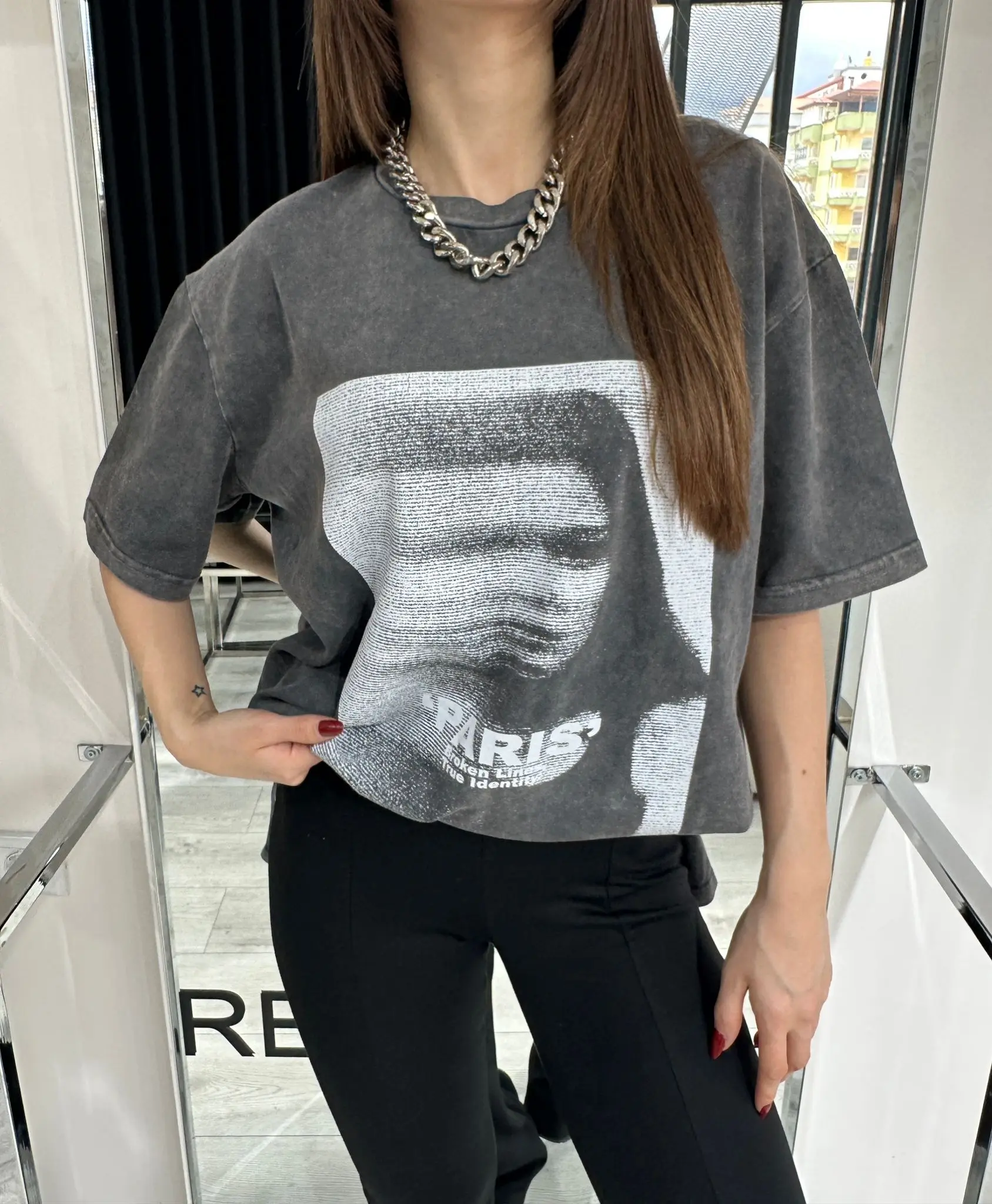 YIKAMALI BASKI T-SHİRT