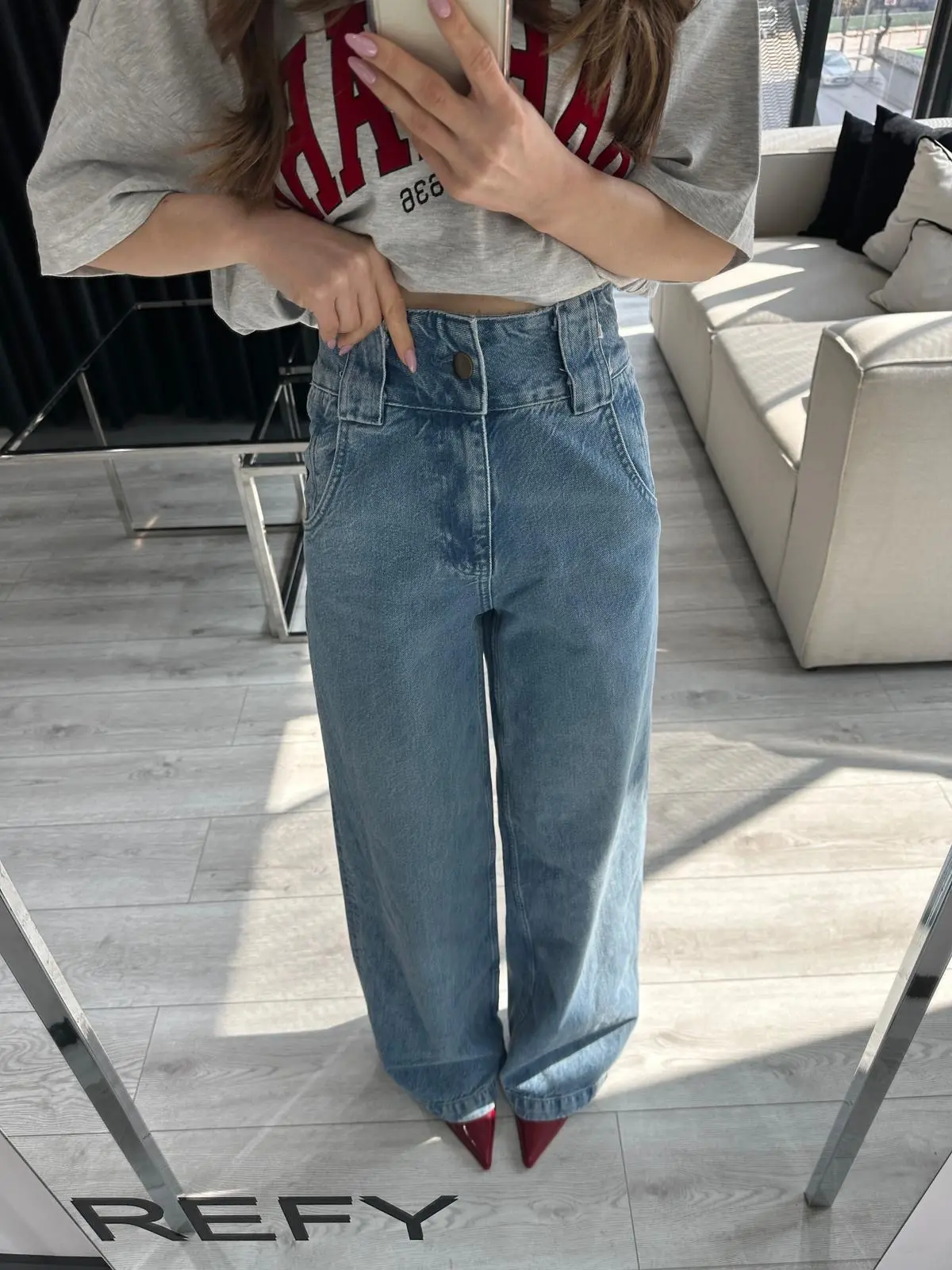 ORJ.MARKA CEP DETAY SÜPER YÜKSEK BEL JEAN