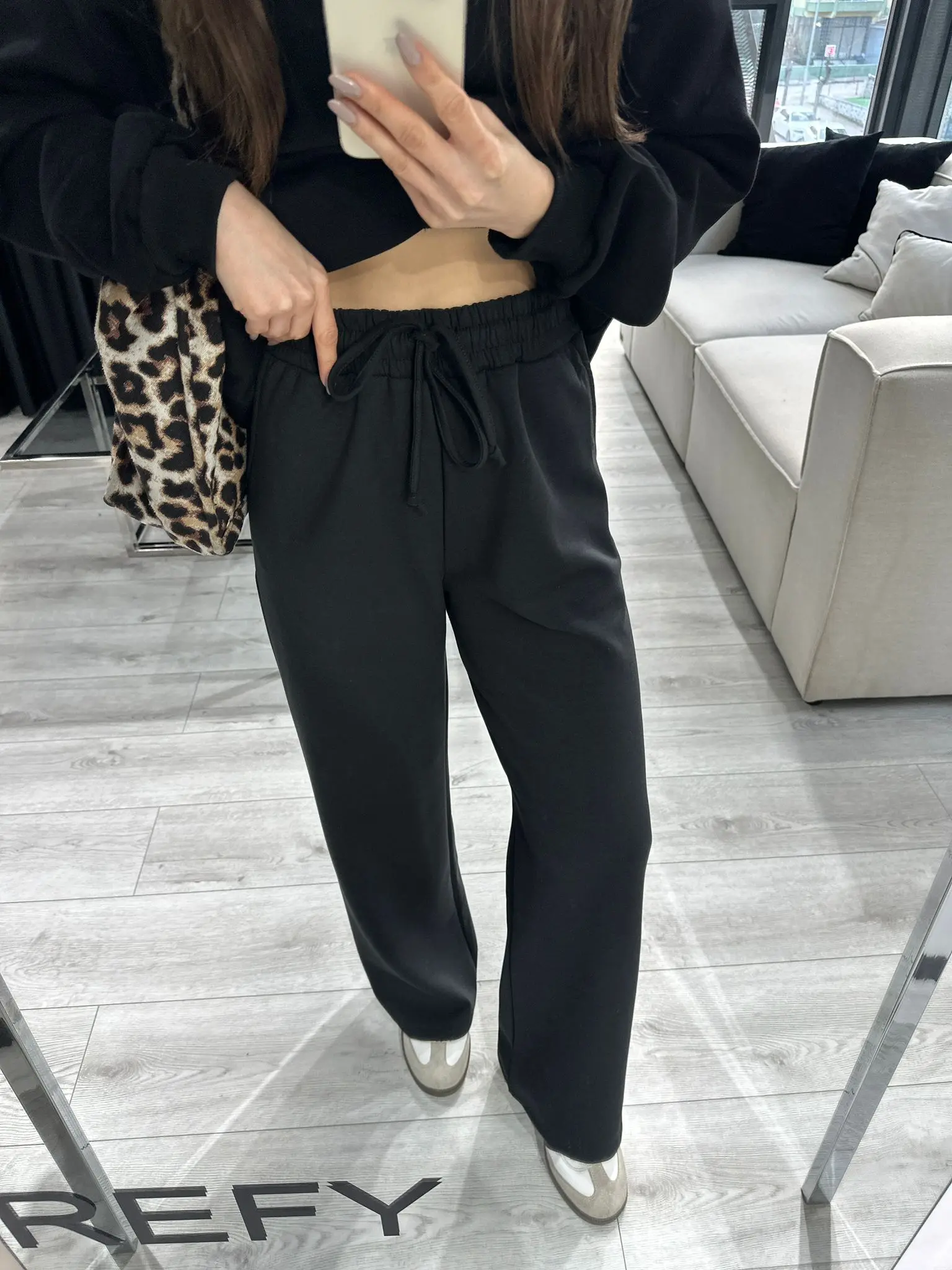 FÜME DÜZ KESİM MODAL EŞOFMAN 