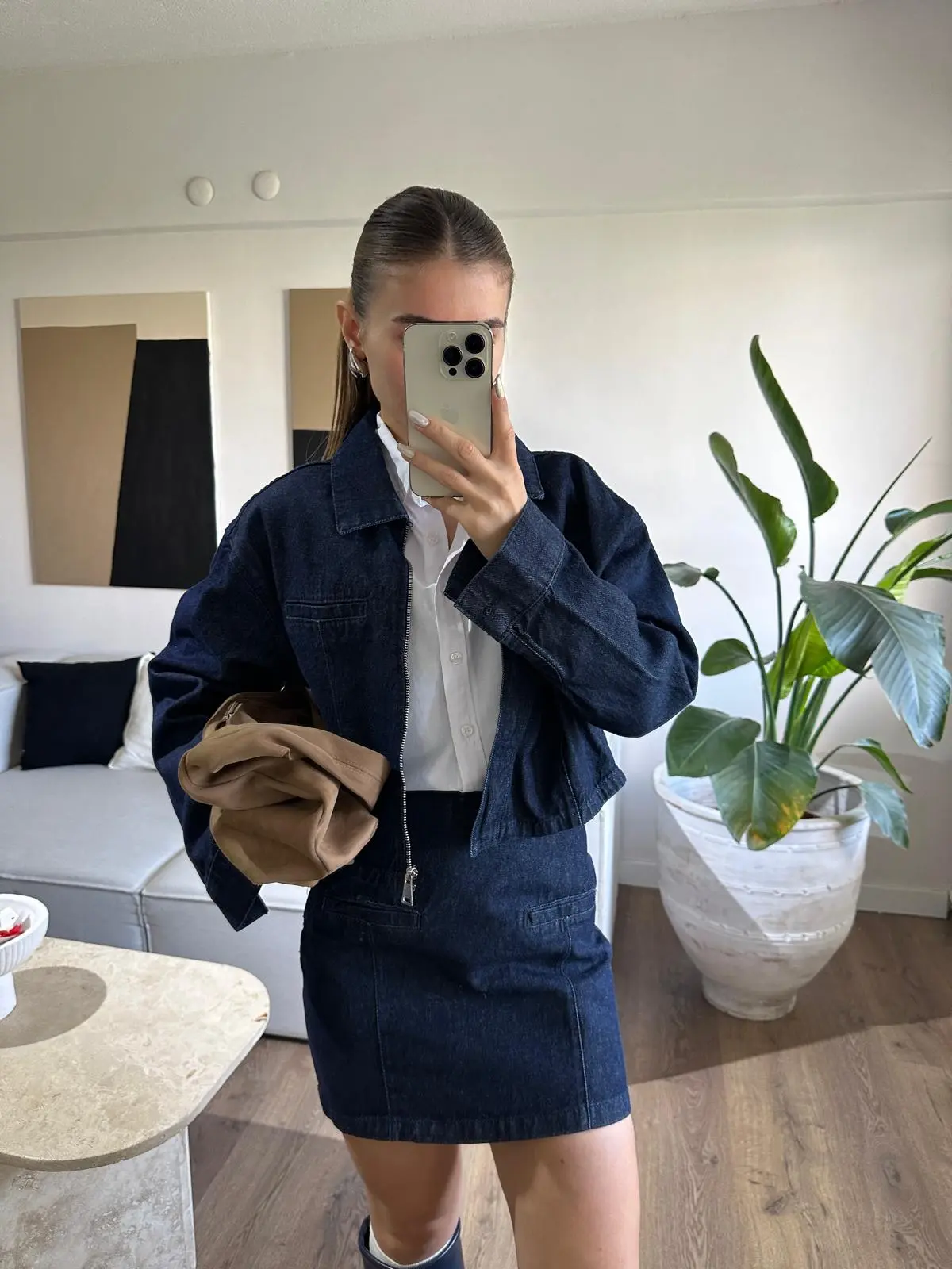 CEKET ETEK MÜREKKEP MAVİ DENİM TAKIM