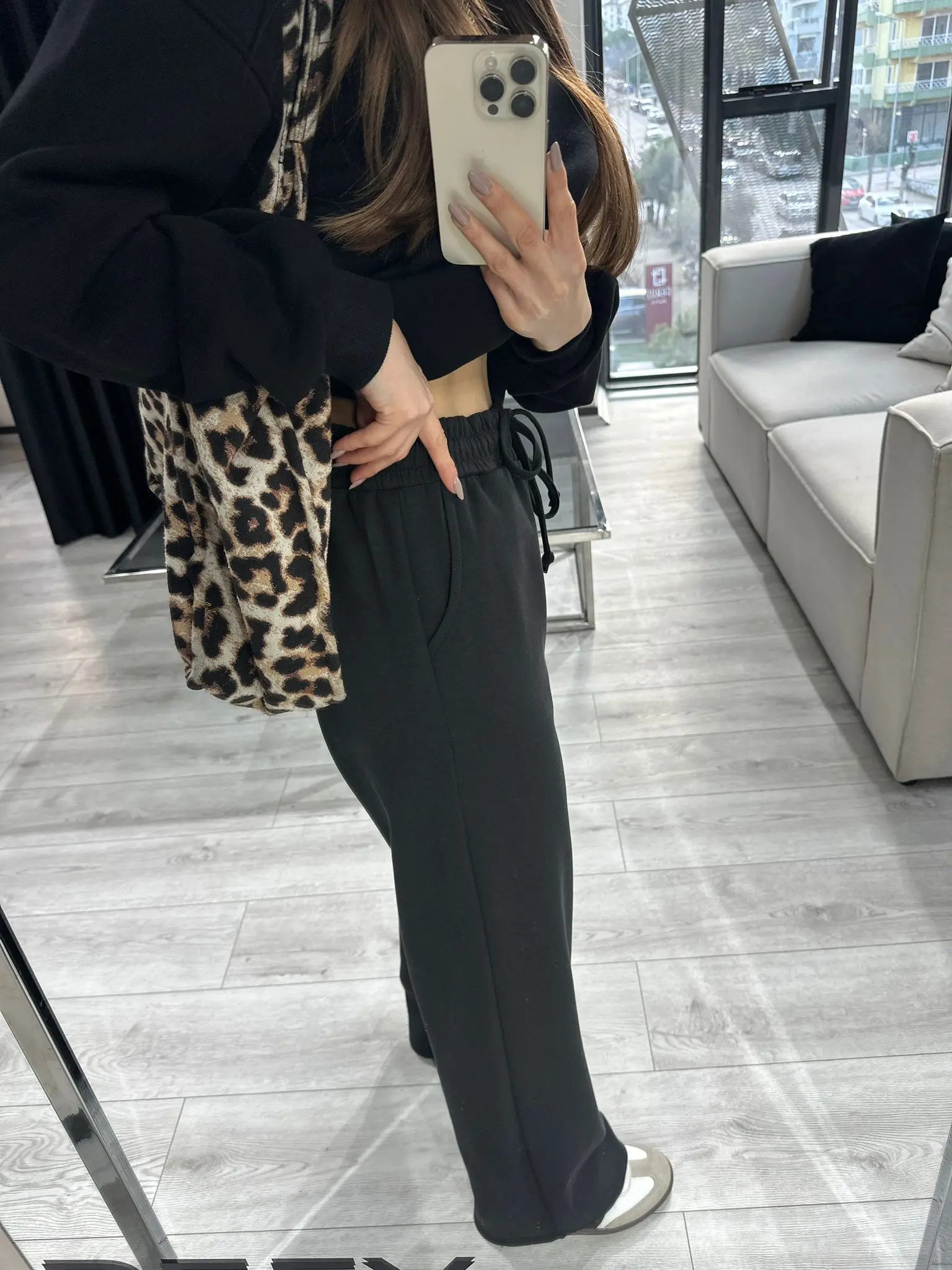 FÜME DÜZ KESİM MODAL EŞOFMAN 