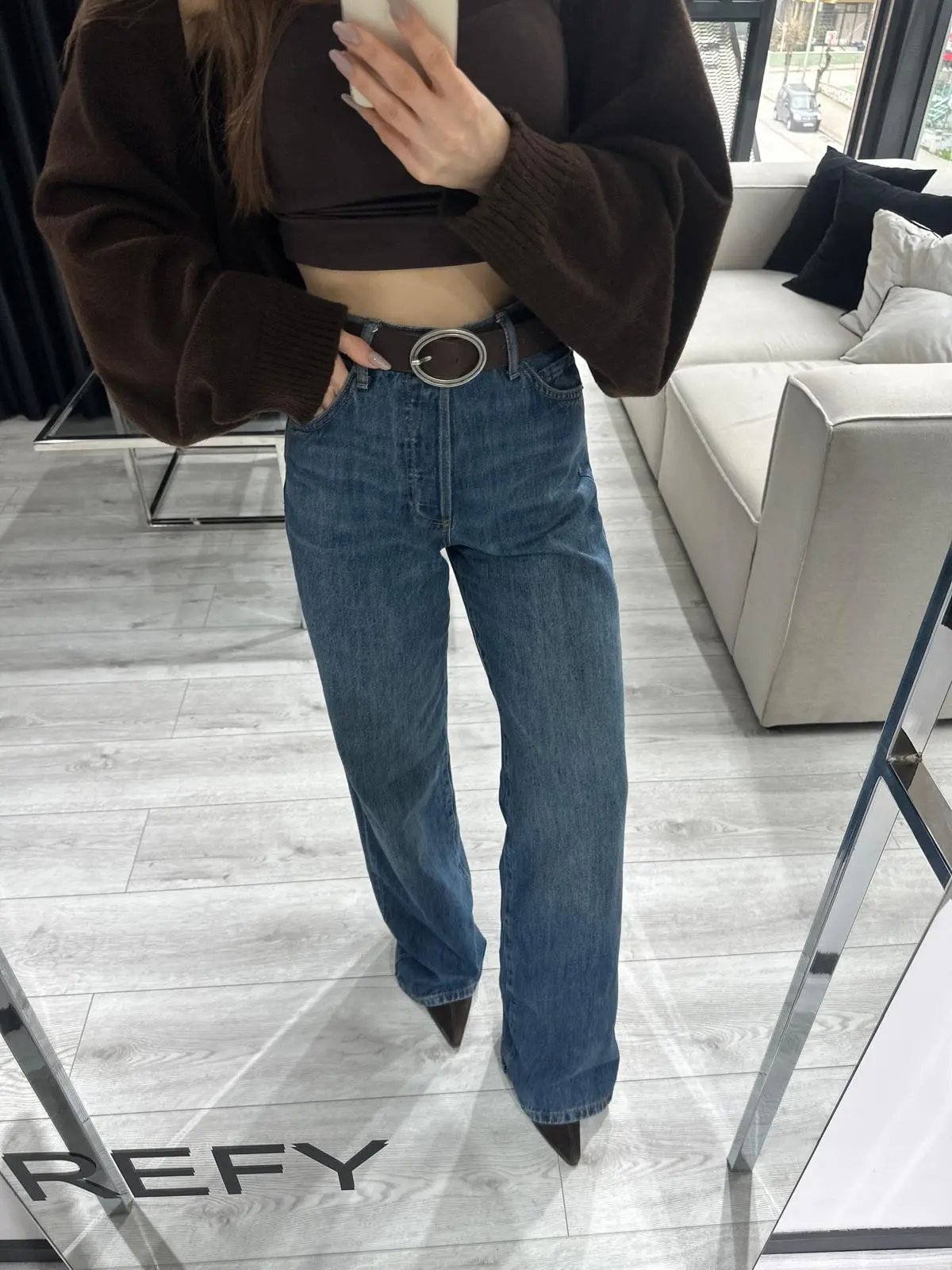 ORJ.MARKA YÜKSEK BEL WİDE LEG DENİM