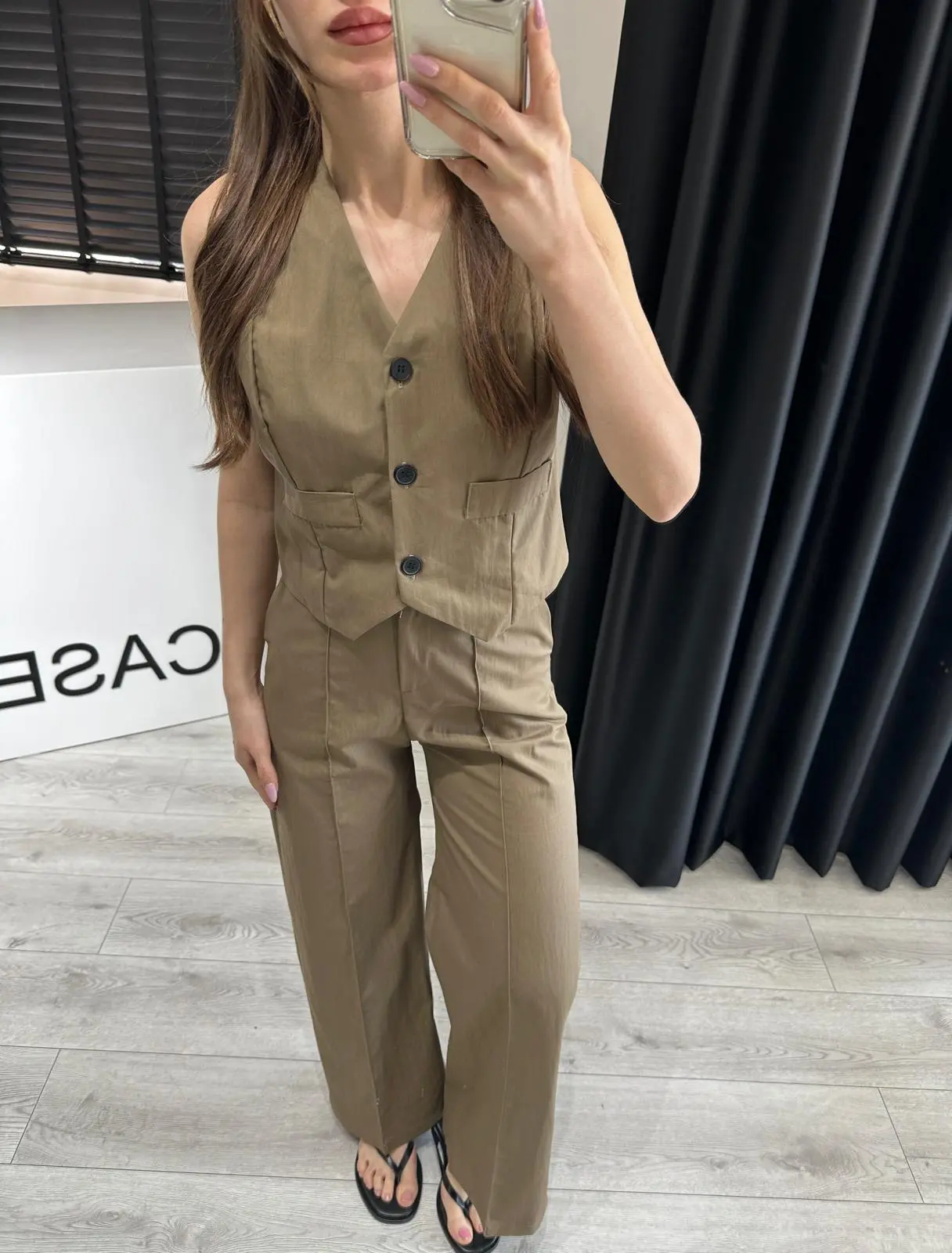 HAKİ PARAŞÜT YELEK PANTOLON TAKIM