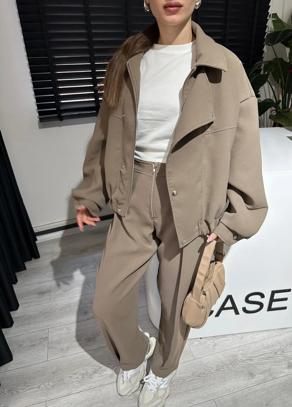 FERMUAR PİLE DETAY PREMİUM VİZON PANTOLON