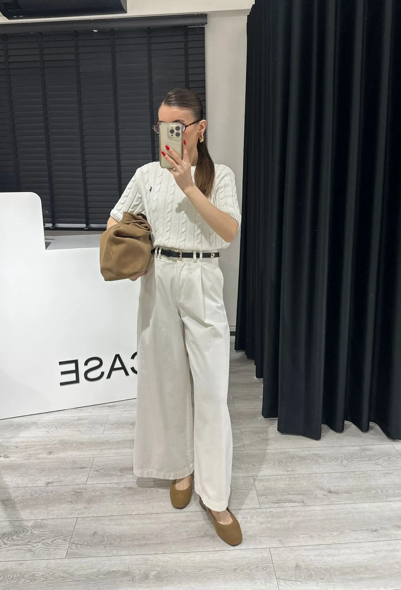 EKRU YARIM KOL POLO TRİKO