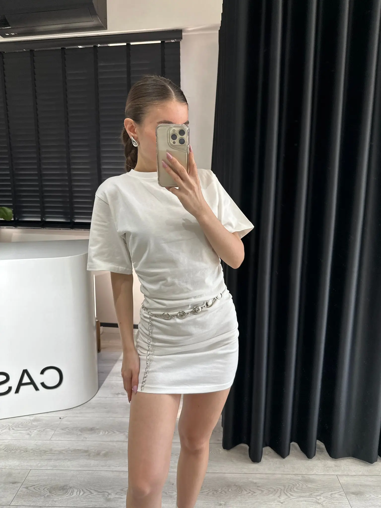 DRAPE DETAY BASİC ELBİSE