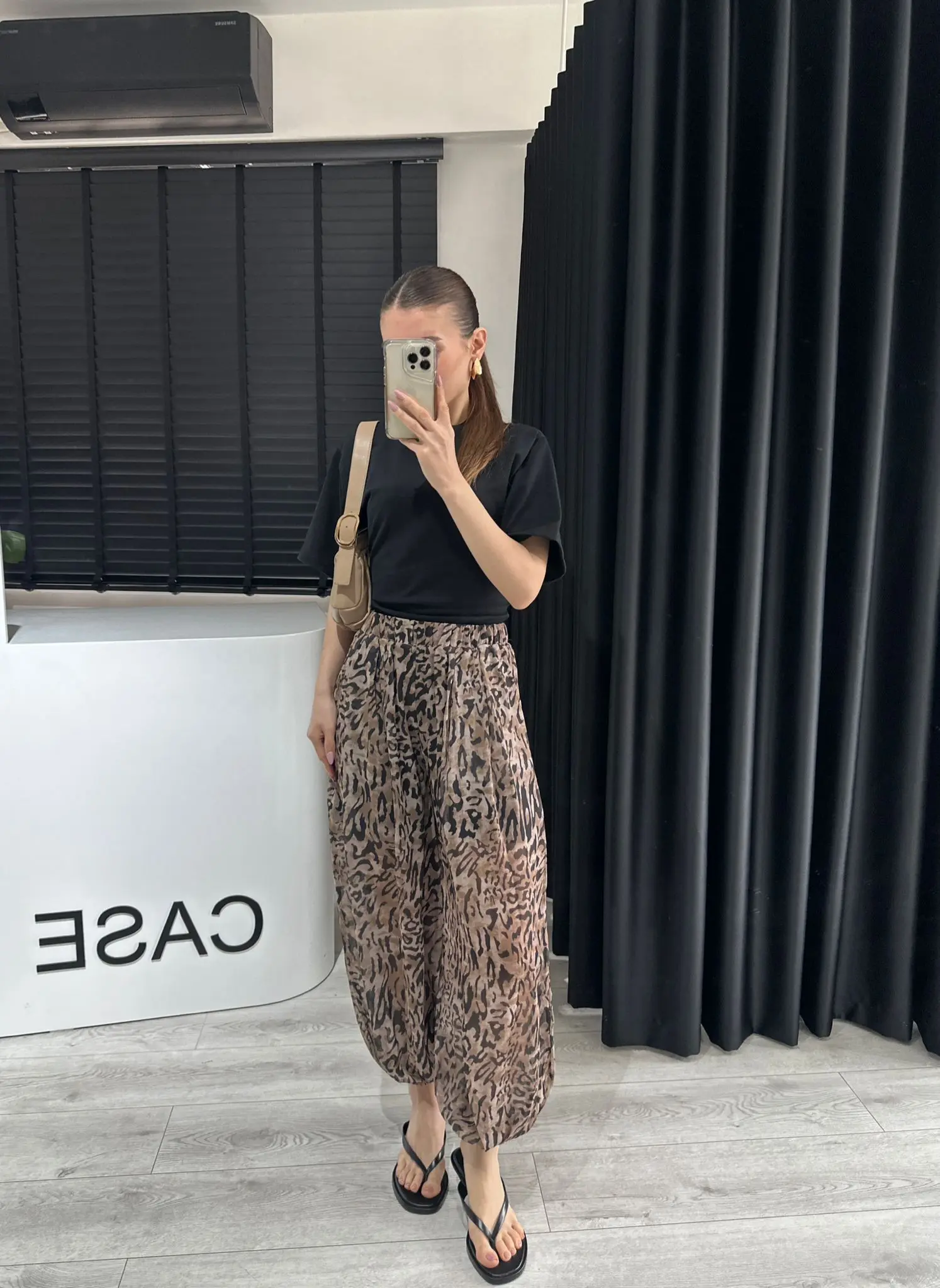 ZEBRA DESEN ŞIFON ŞALVAR PANTOLON