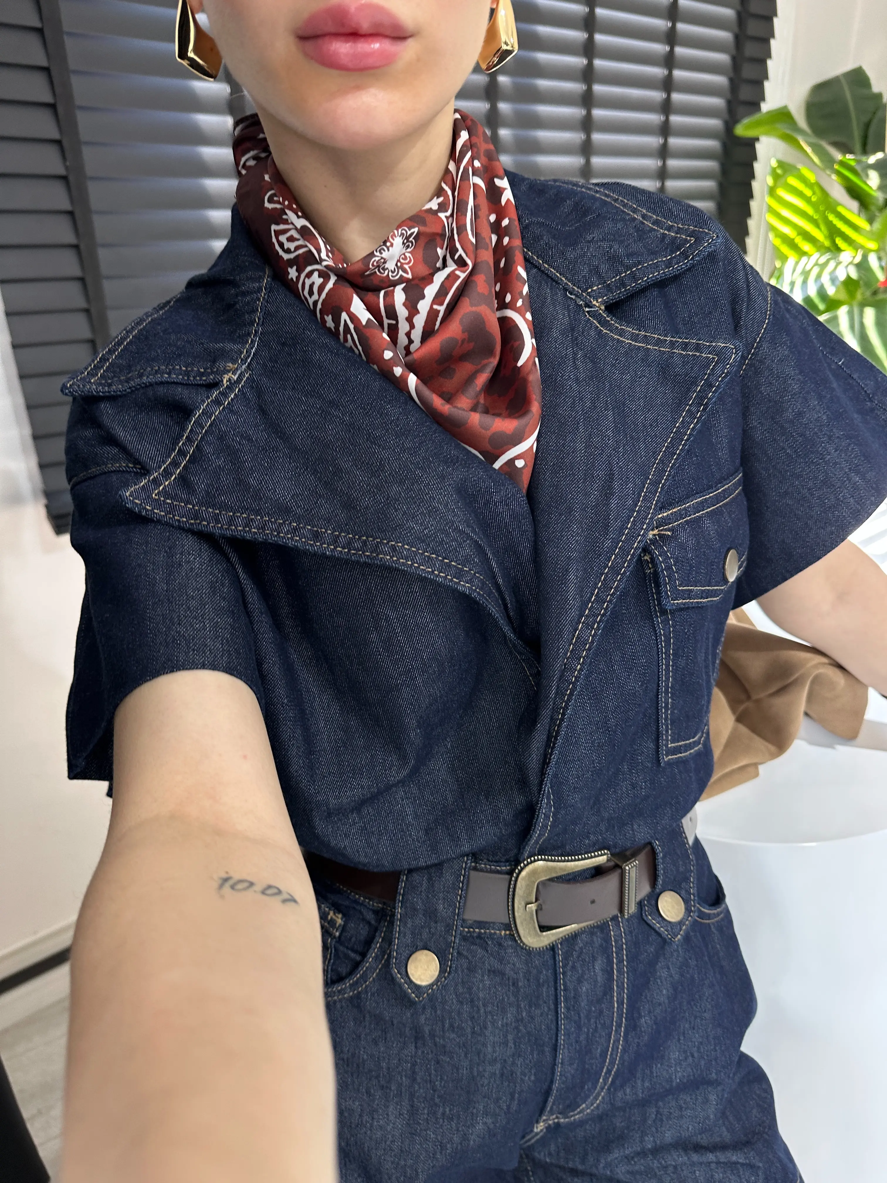 KİREMİT DESENLİ FULAR