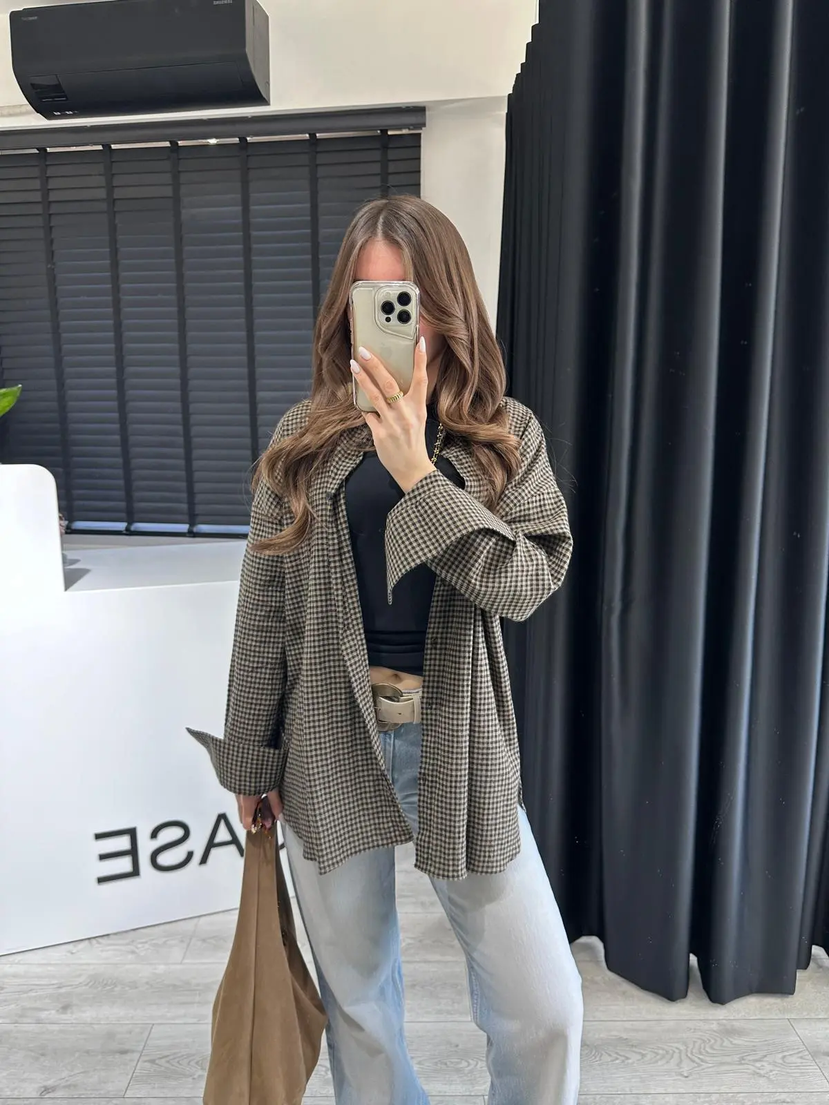 SİYAH-VİZON PÖTİKARE GÖMLEK