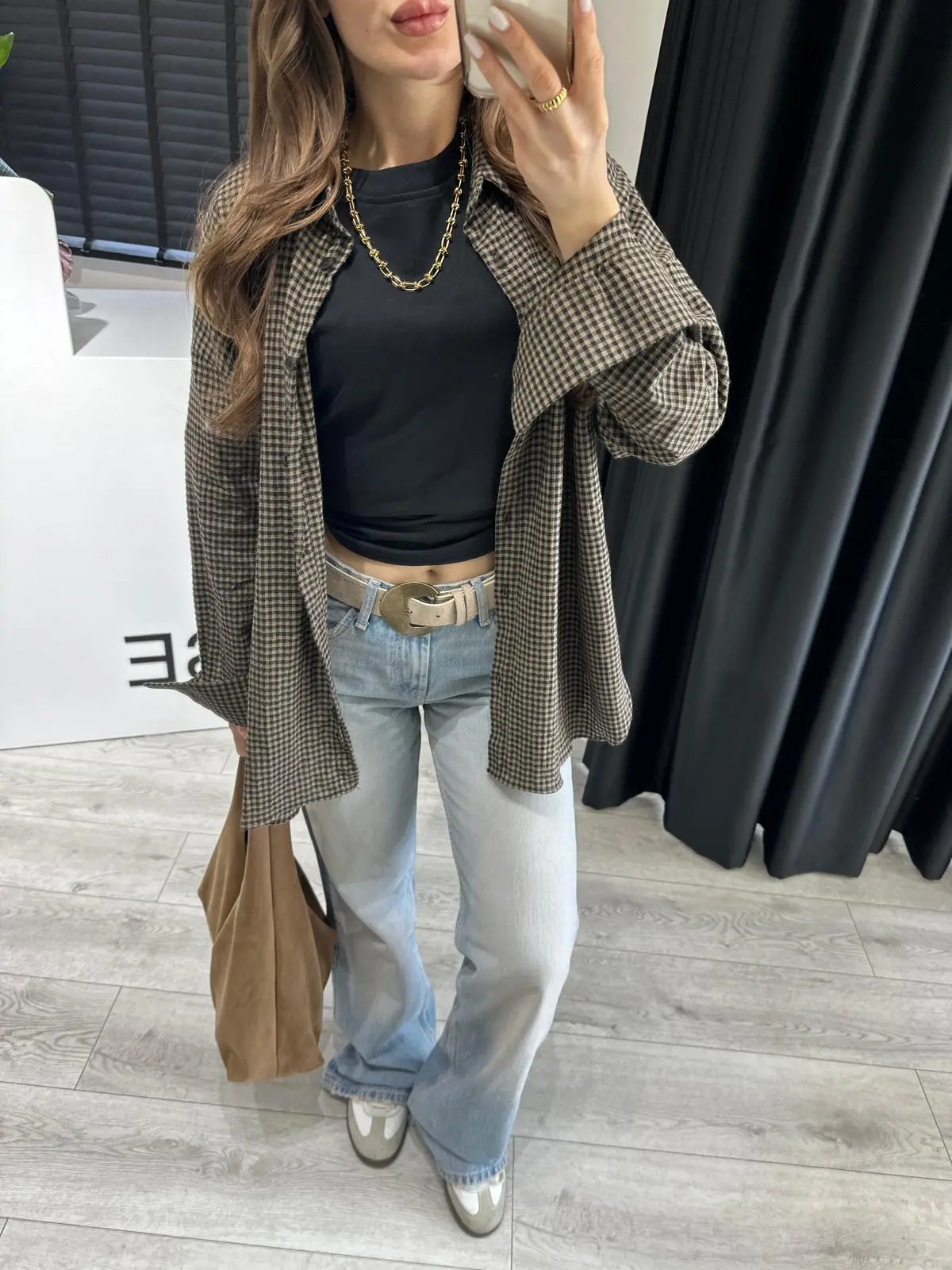 SİYAH-VİZON PÖTİKARE GÖMLEK