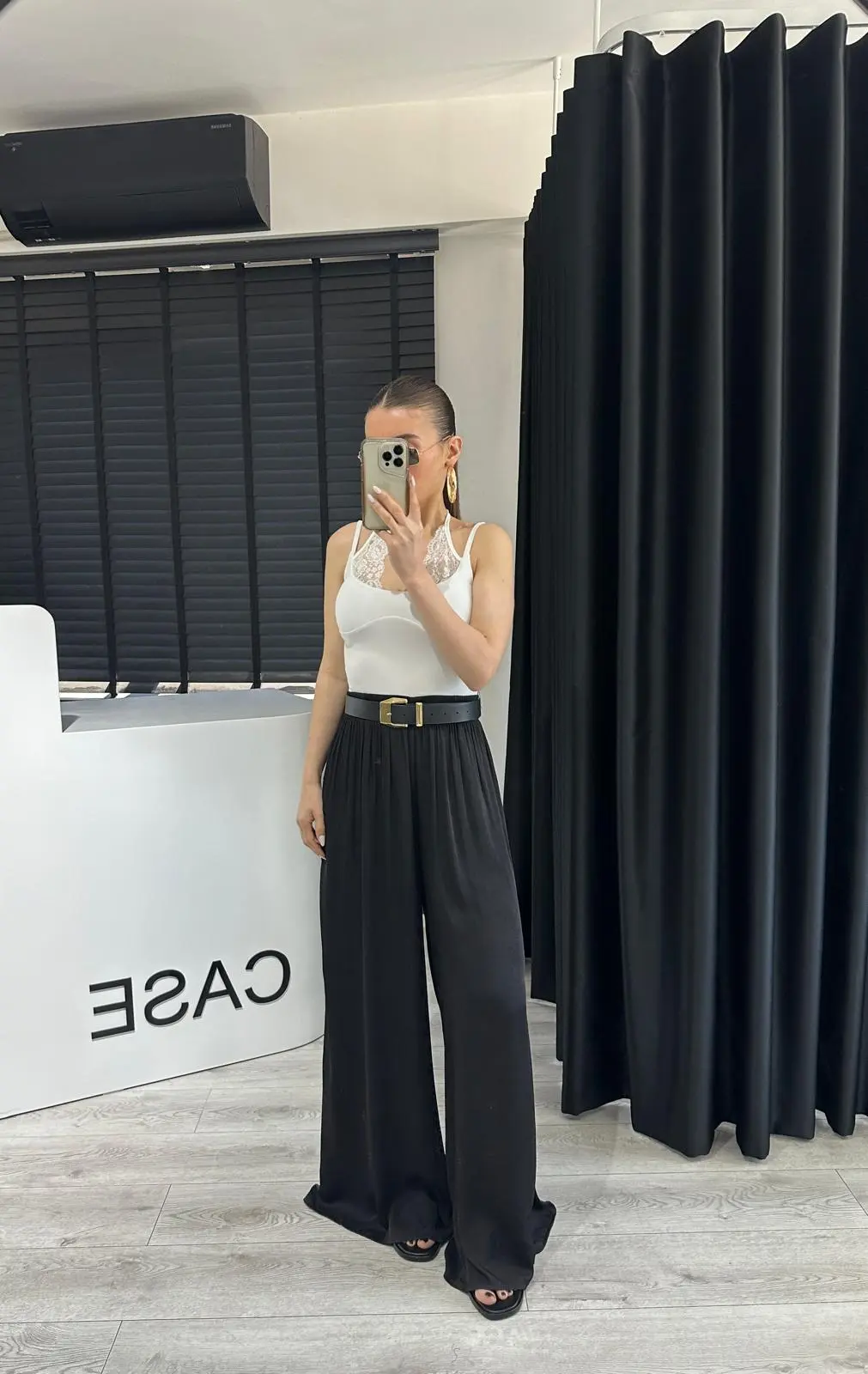 PİLELİ SATEN PANTOLON