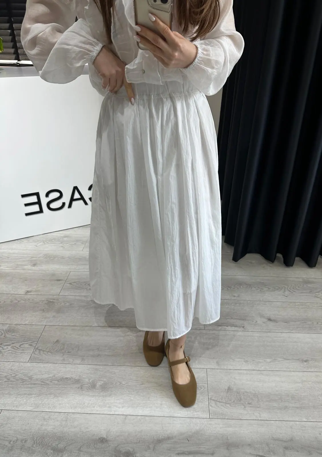 BELİ LASTİKLİ PARAŞÜT ASTARLI ETEK