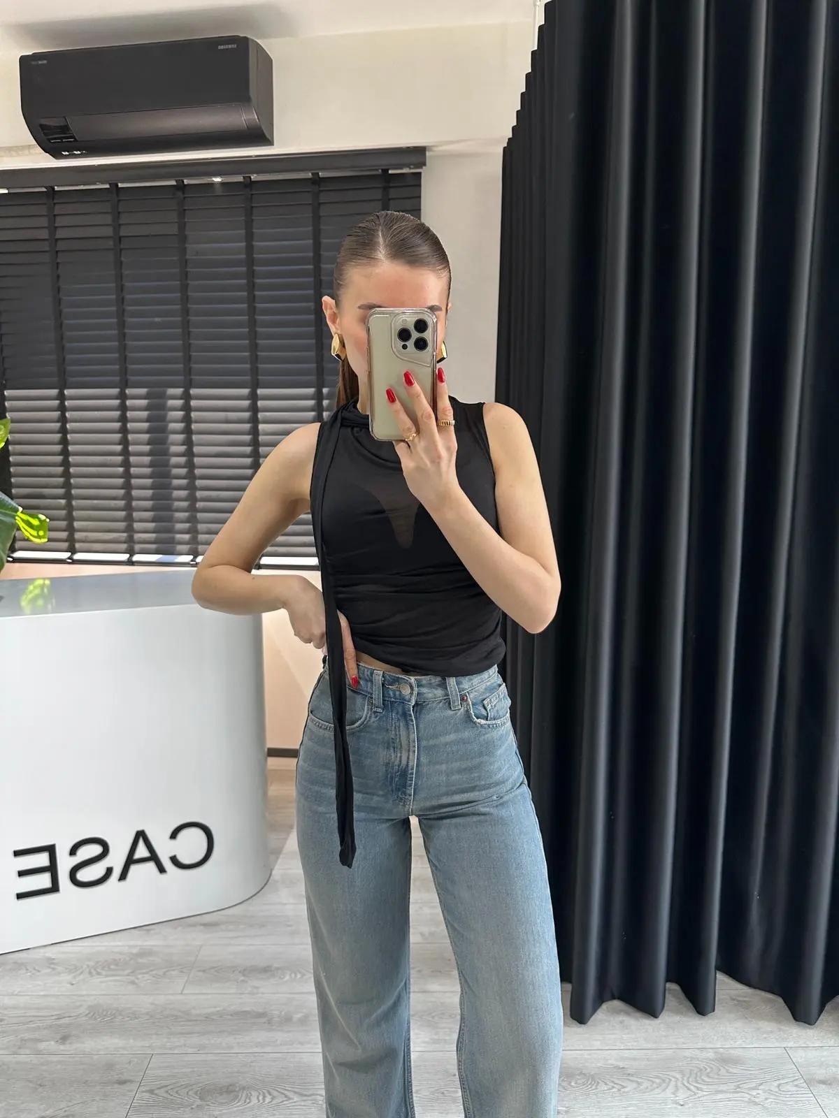 ŞALLI TRANSPARAN BLUZ