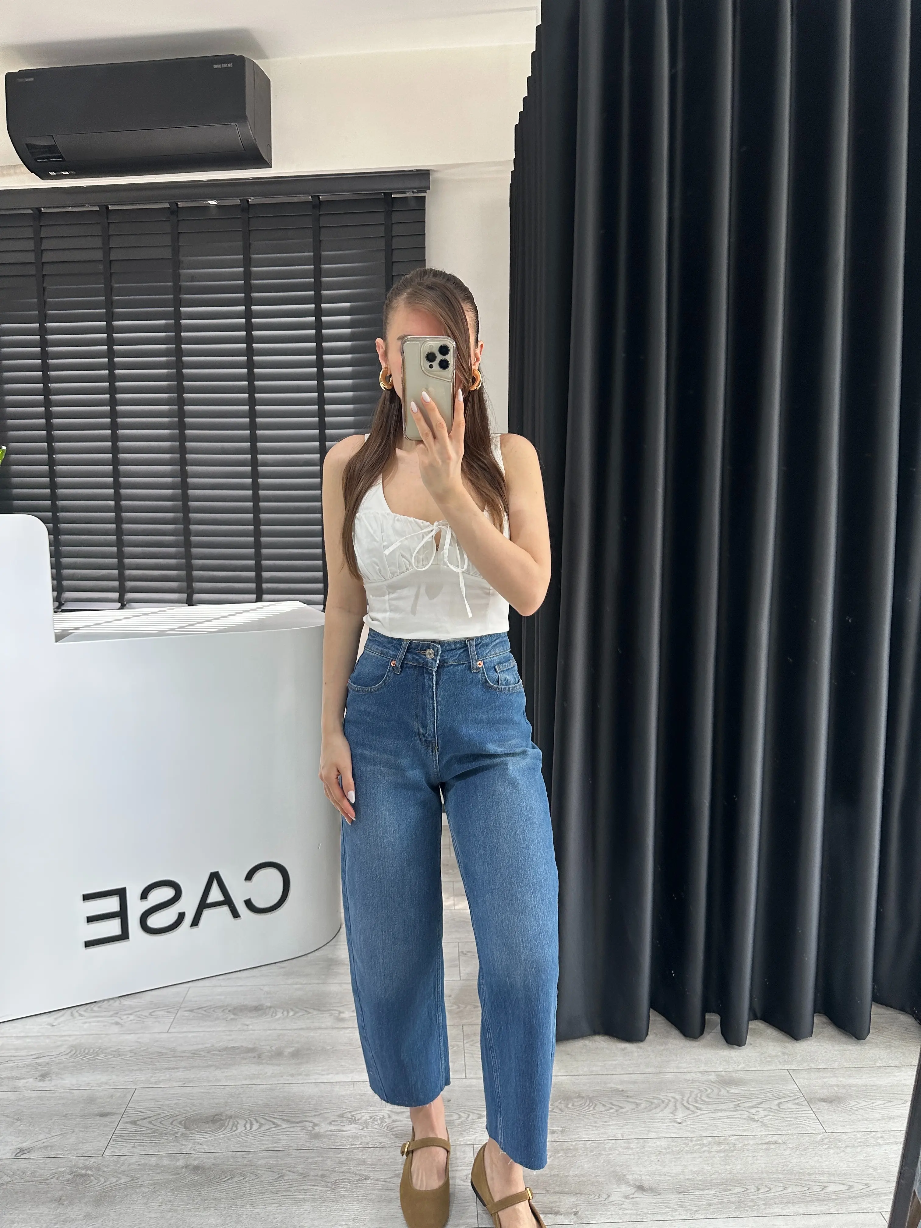 KALIN ASKILI BEYAZ BLUZ