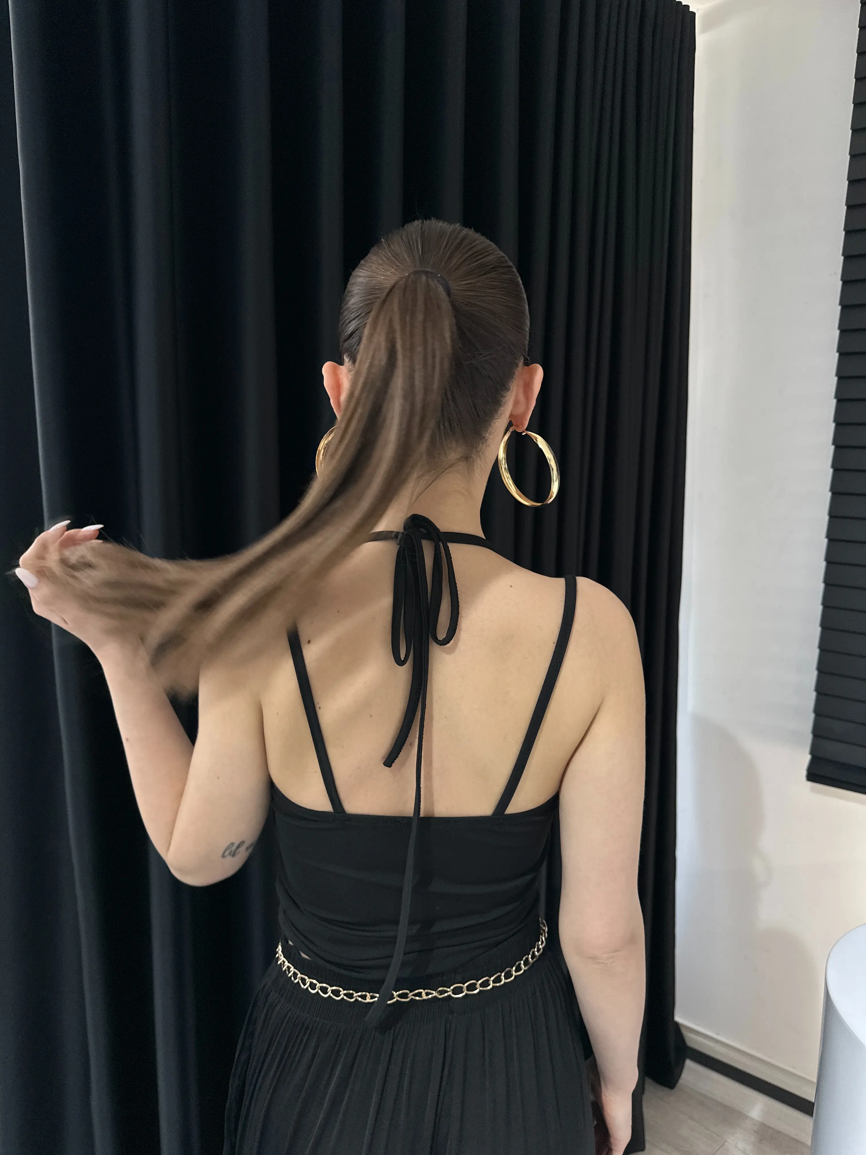 SİYAH DANTEL DETAY BODYSUİT