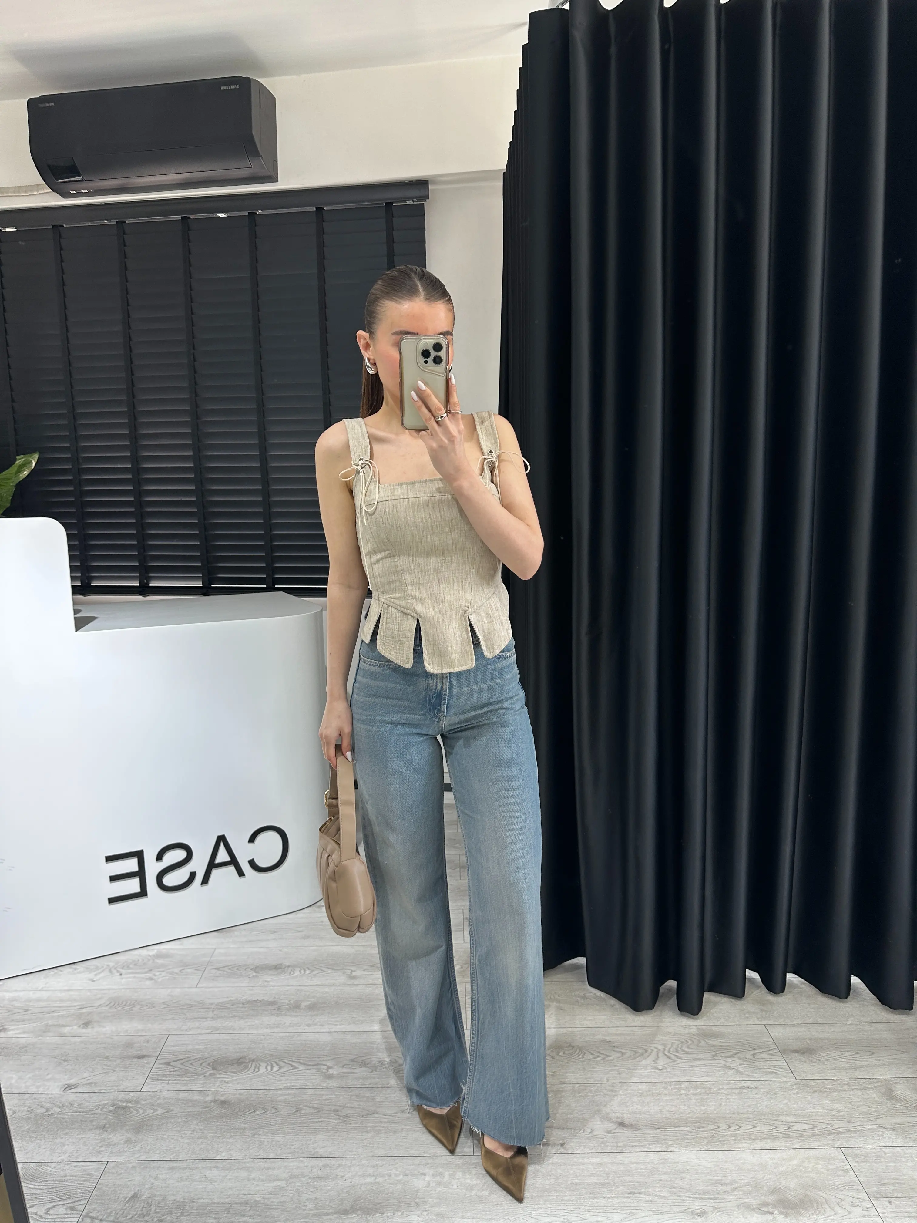 İP DETAYLI KORSE BLUZ 