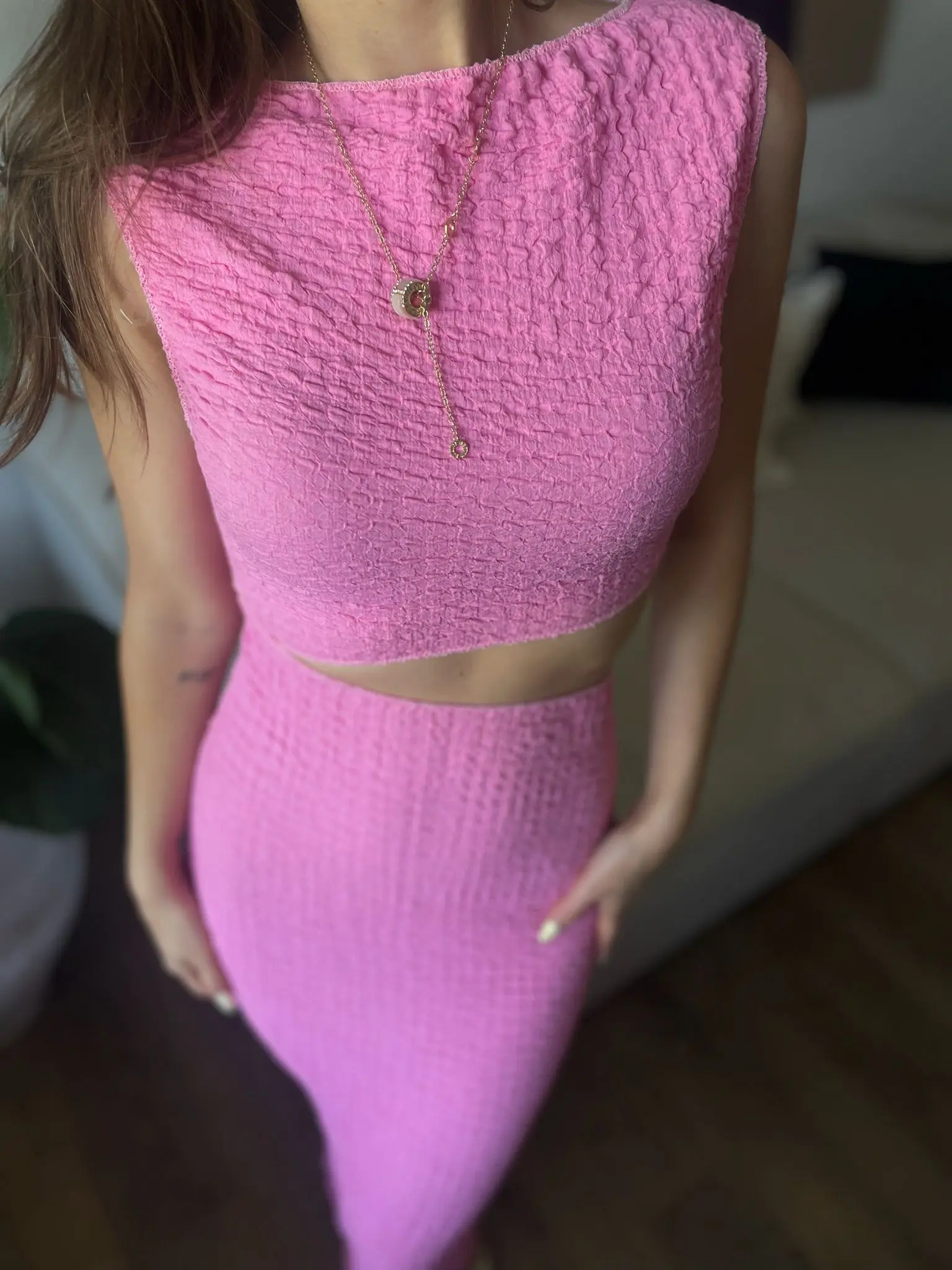 BÜRÜMCÜK PEMBE ELBİSE