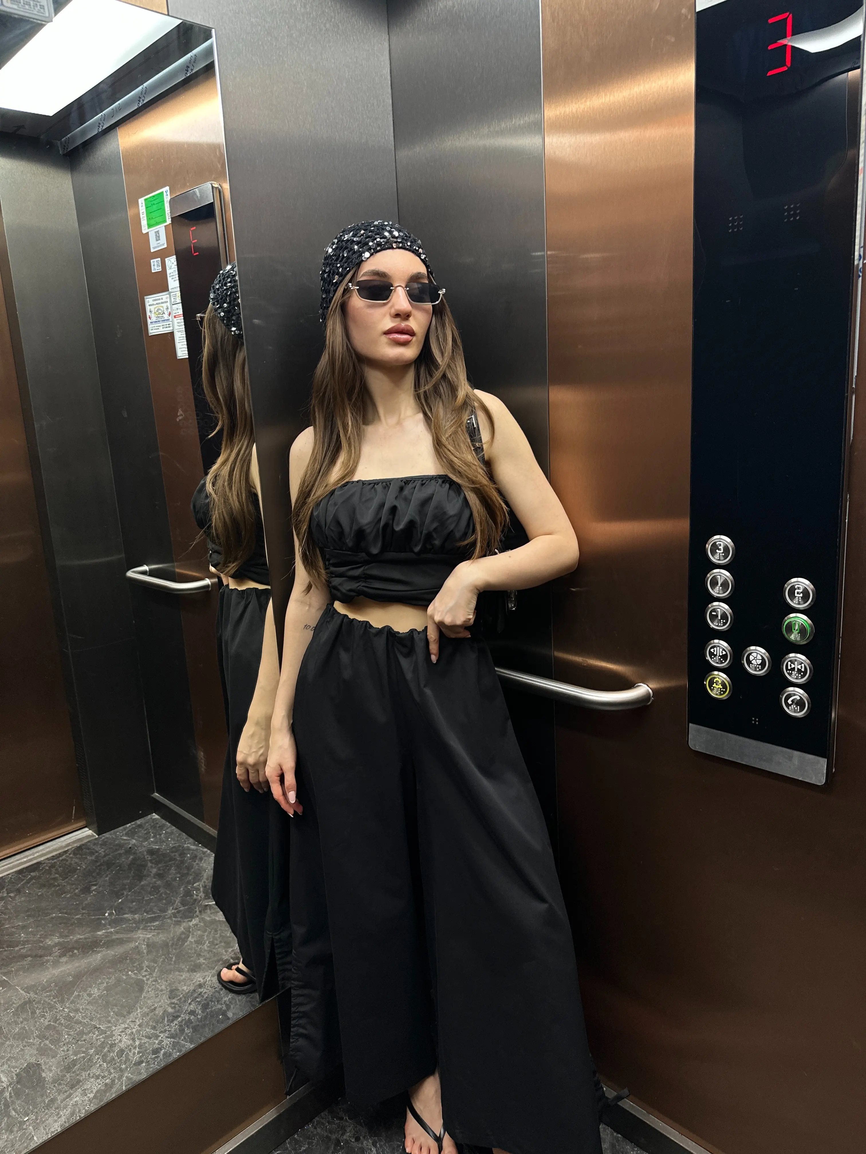 BELİ BÜZGÜLÜ PAÇA BAĞCIKLI PARAŞÜT PANTOLON