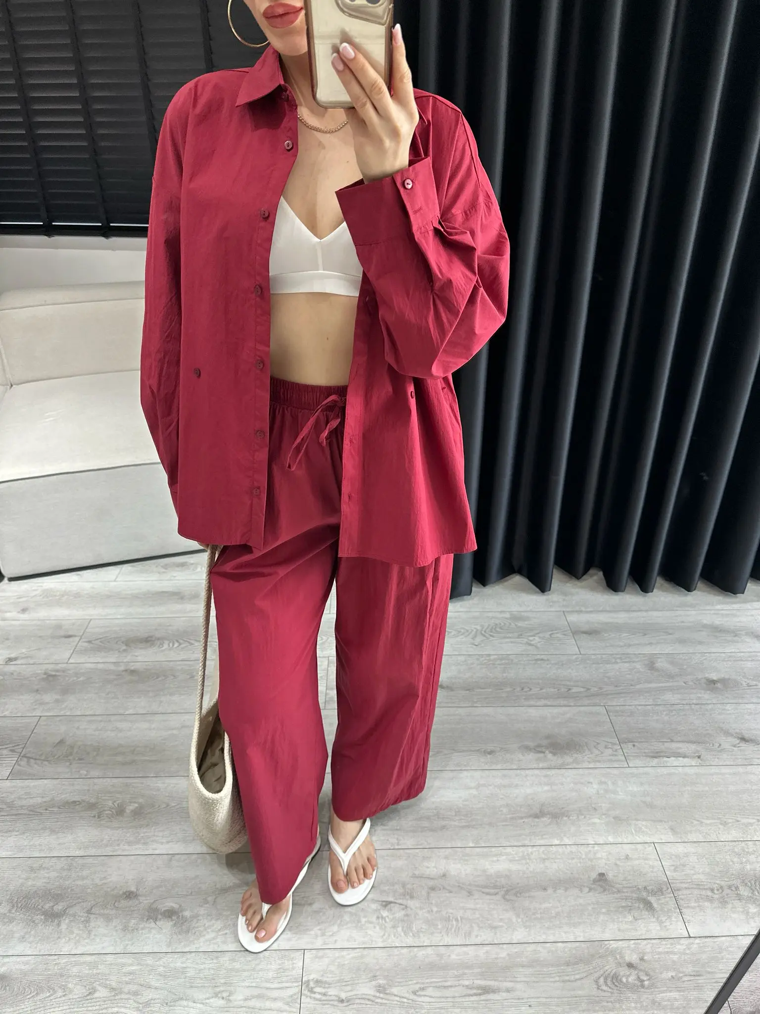 BORDO PARAŞÜT PANTOLON