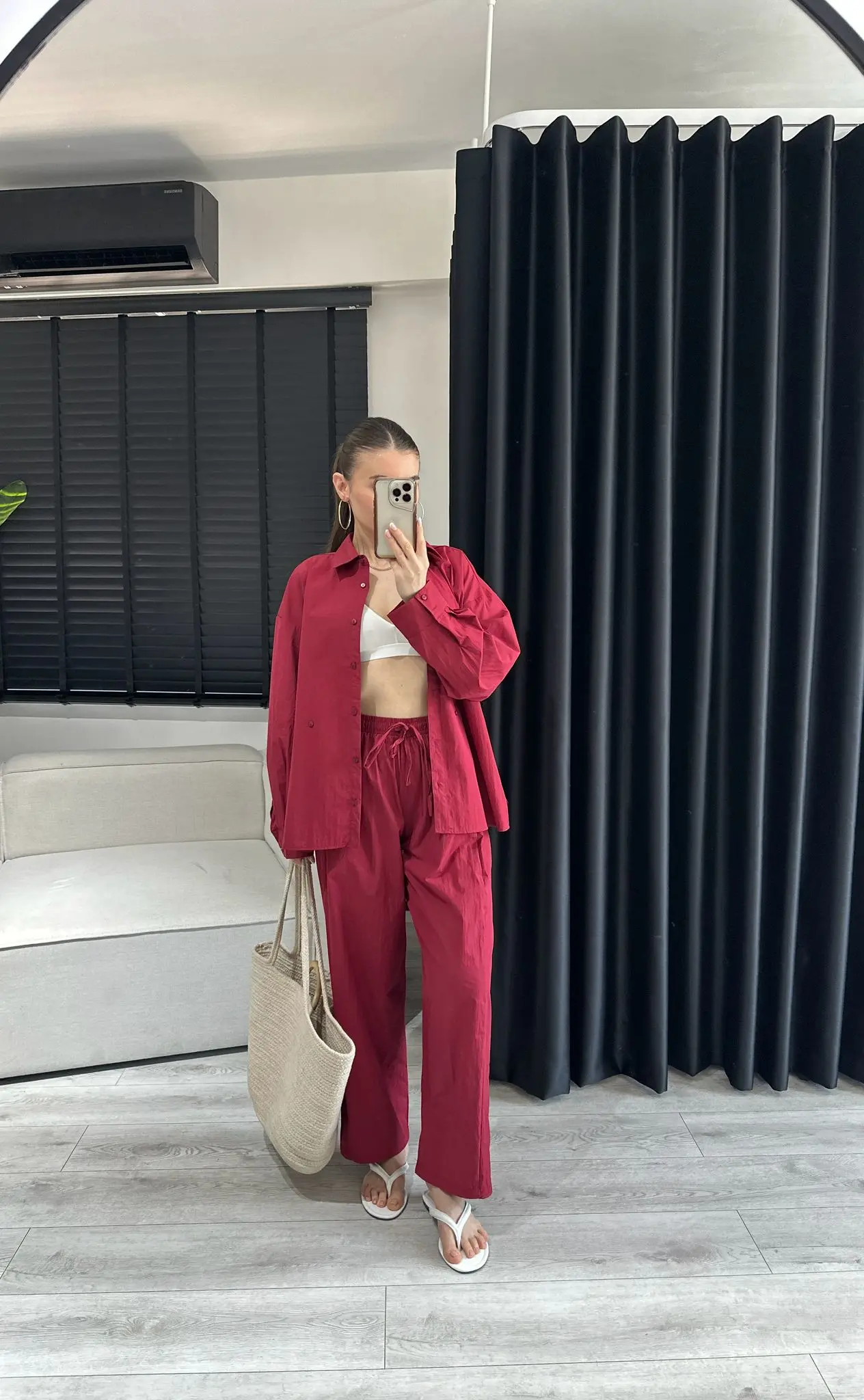BORDO PARAŞÜT PANTOLON