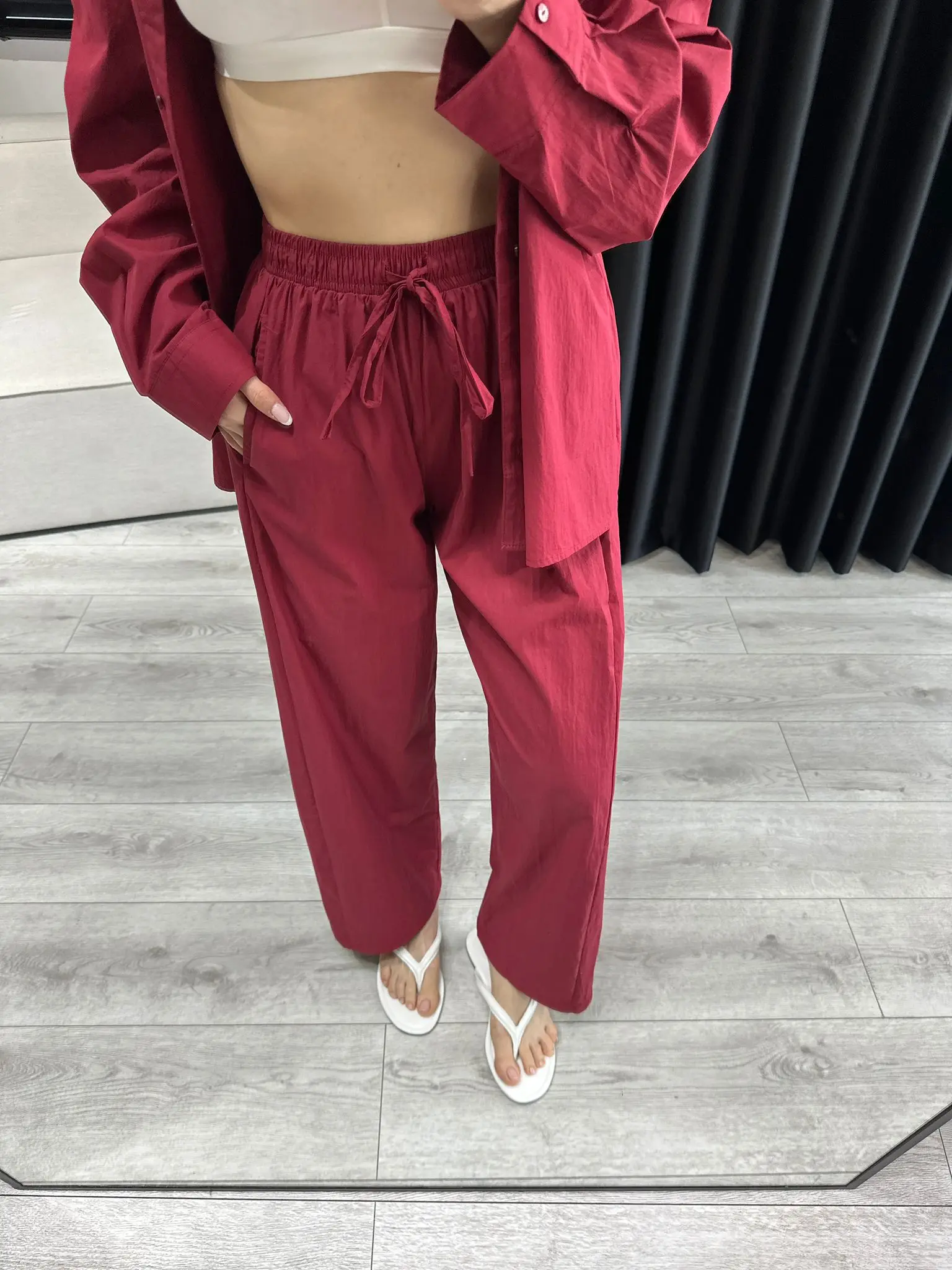BORDO PARAŞÜT PANTOLON
