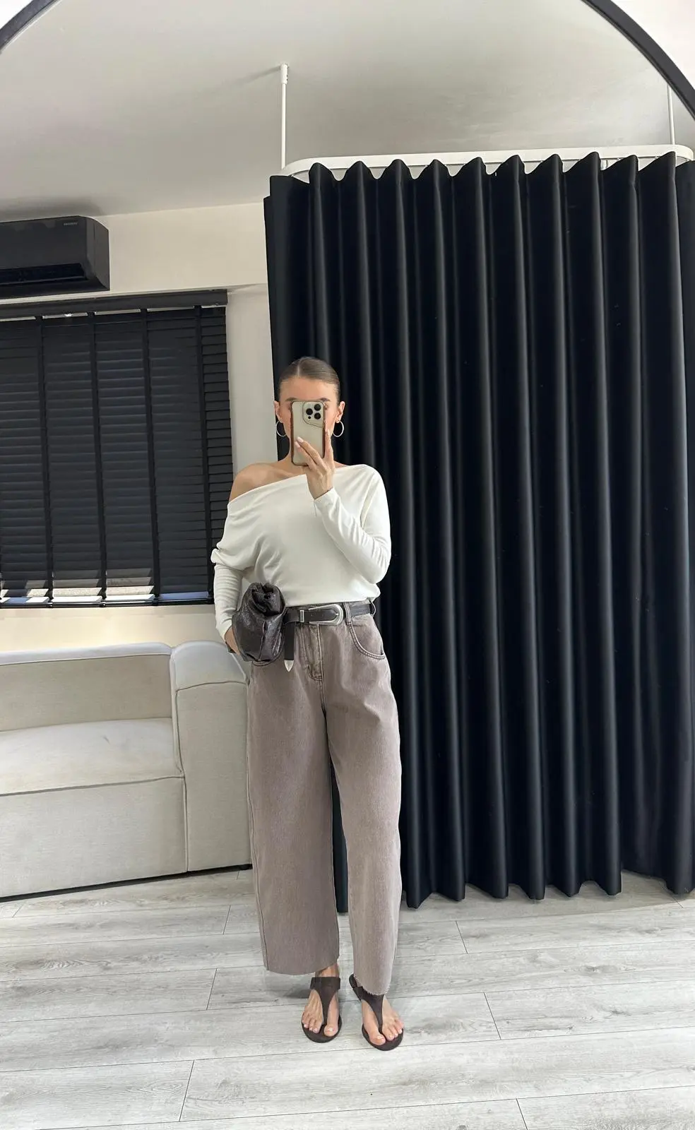 Yıkamalı Kahve Balon Jean