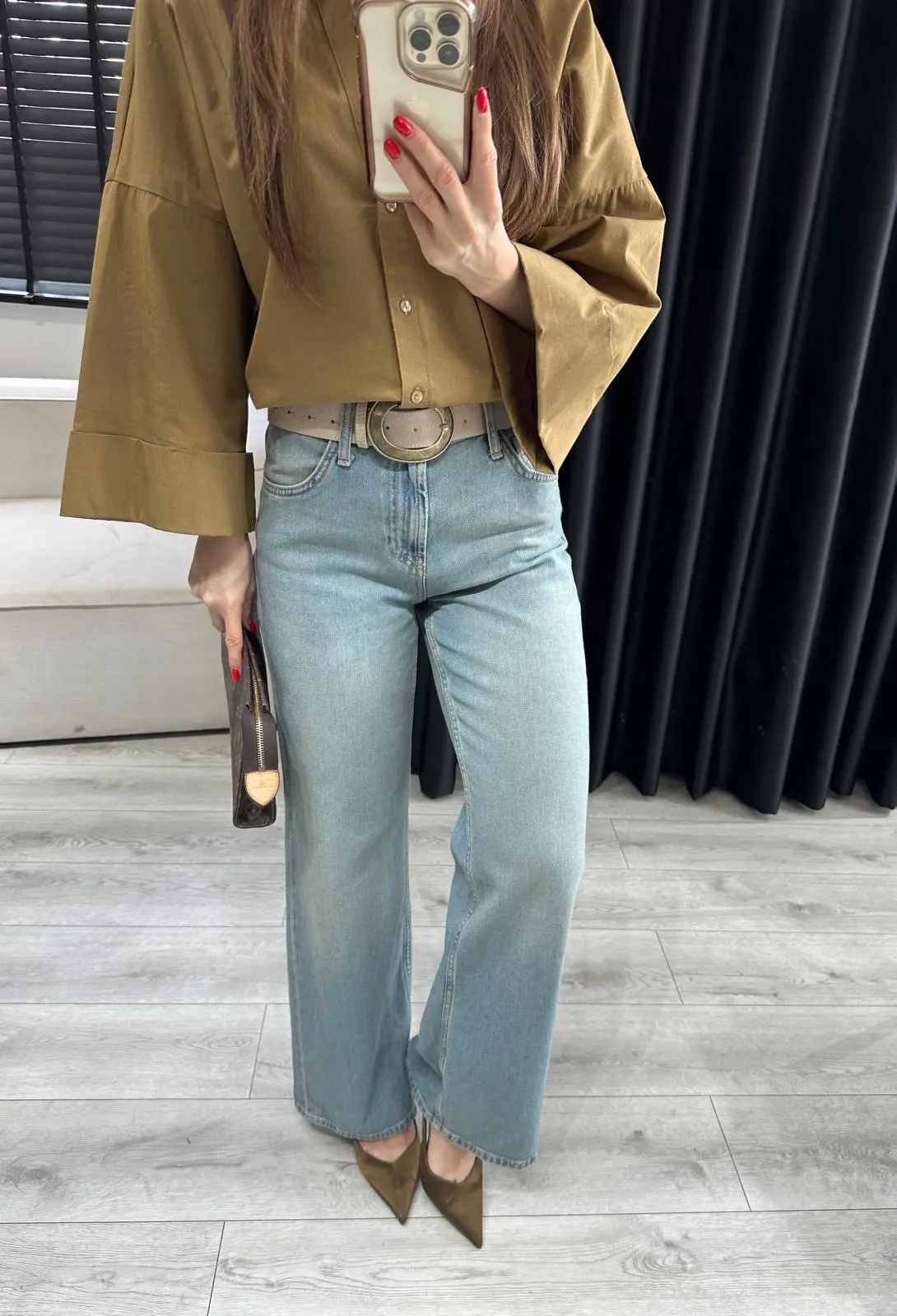Wide Leg Yıkamalı Jean 