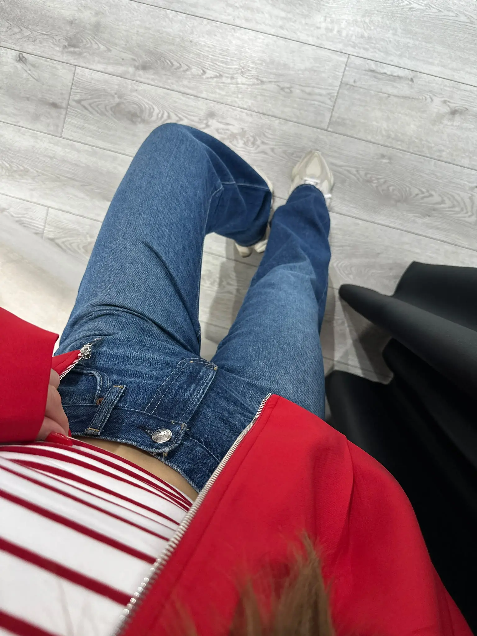 Madewell Lacivert Düz Kesim Jean