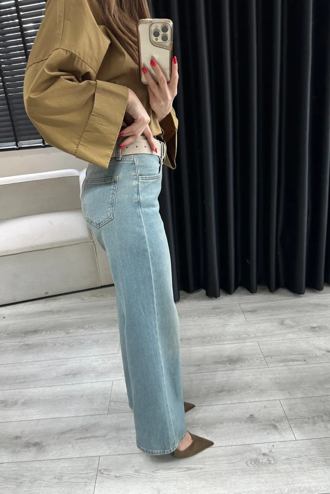 Wide Leg Yıkamalı Jean 