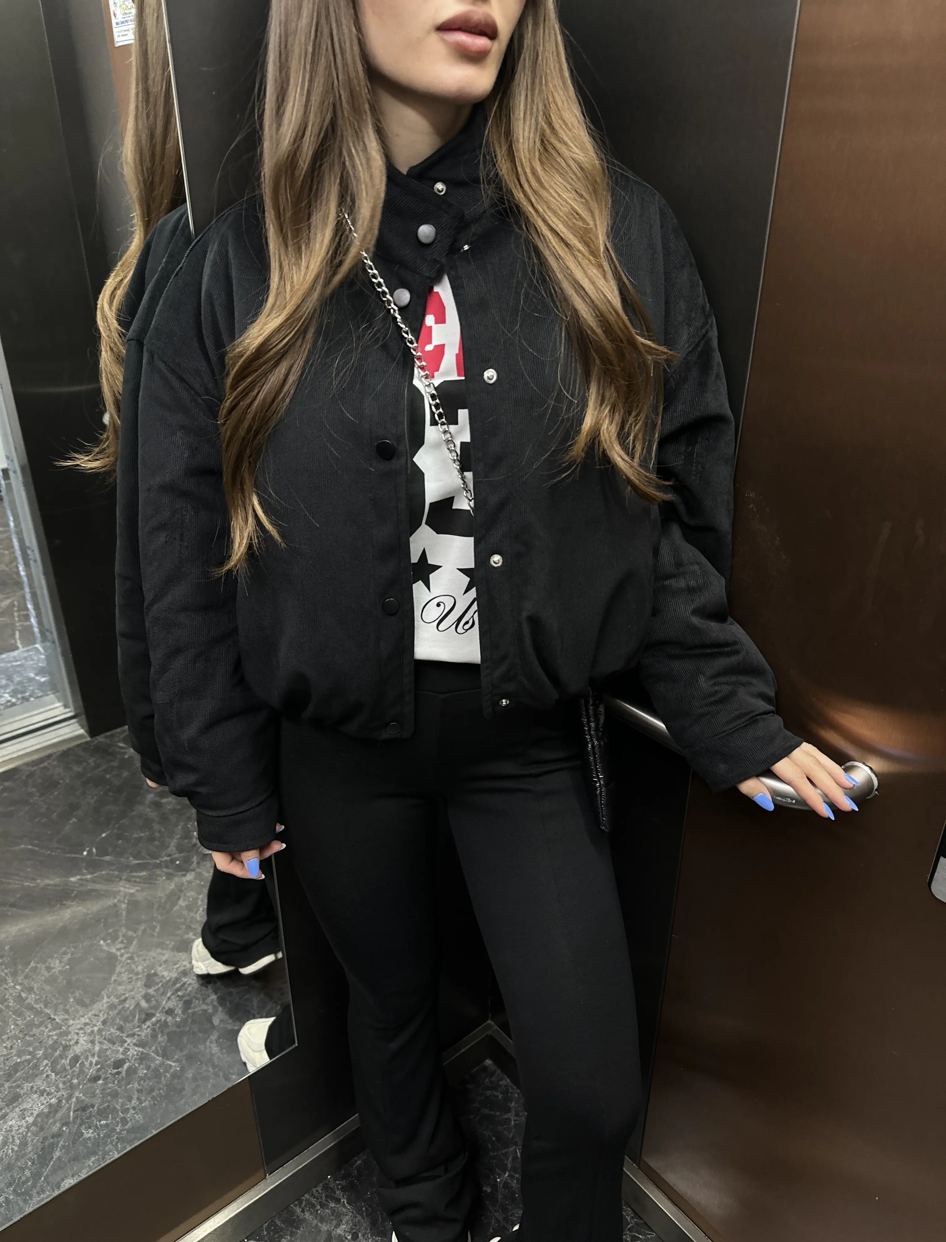 Fitilli Kadife Bomber Mont