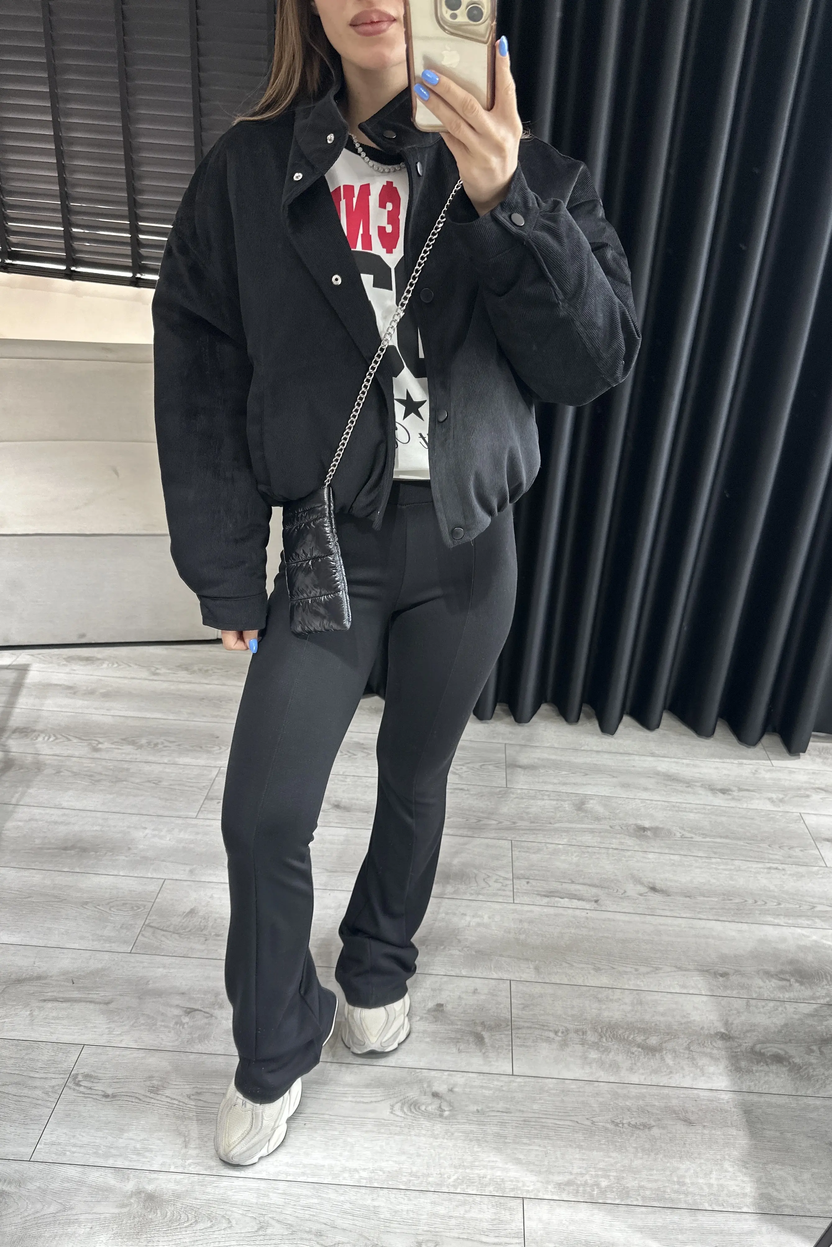 Fitilli Kadife Bomber Mont