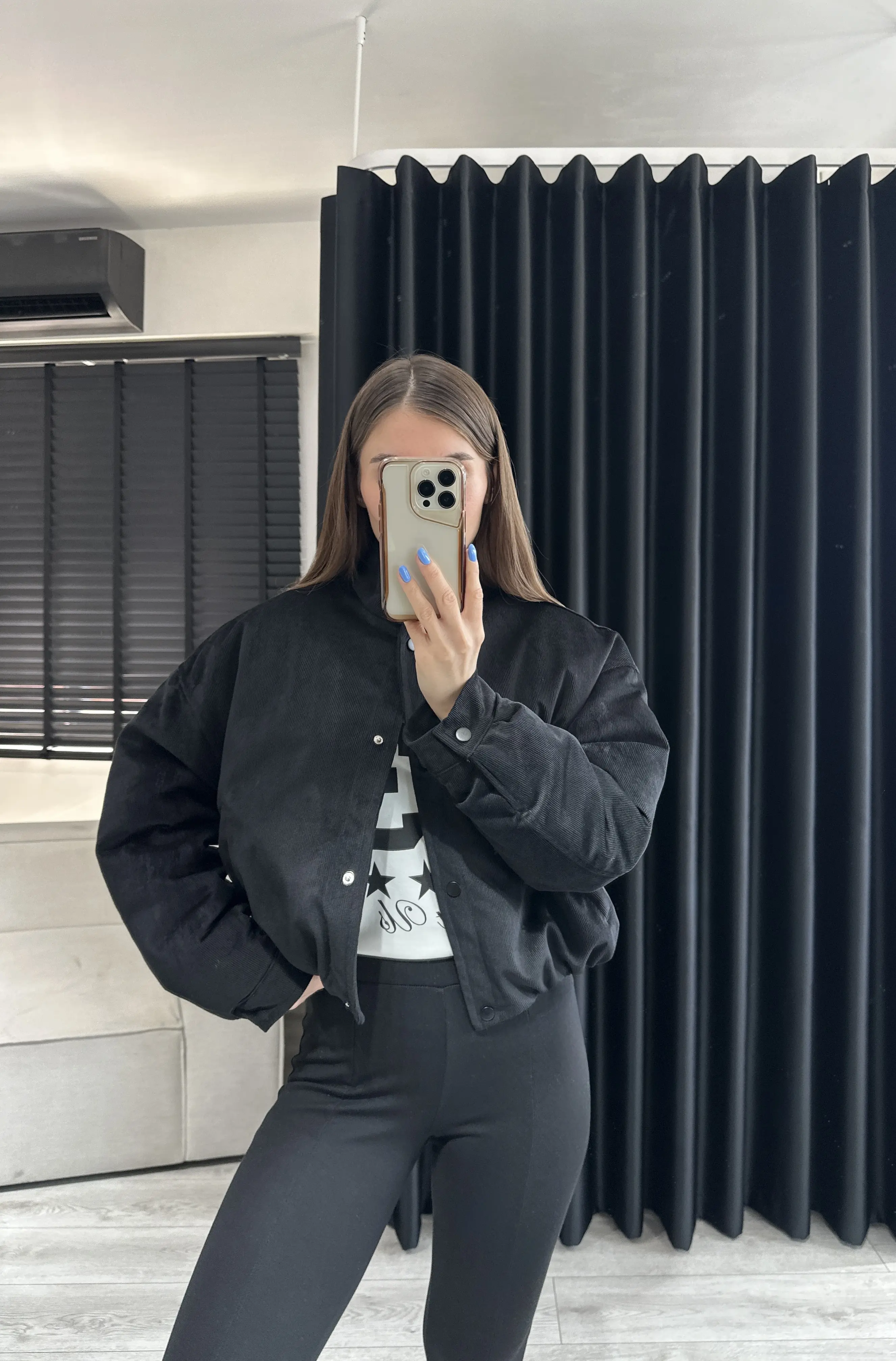 Fitilli Kadife Bomber Mont